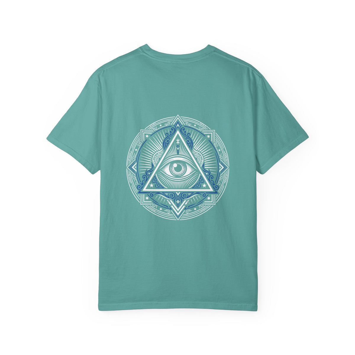 T-Shirt — Blue Geometric Mandala Bandana Graphic