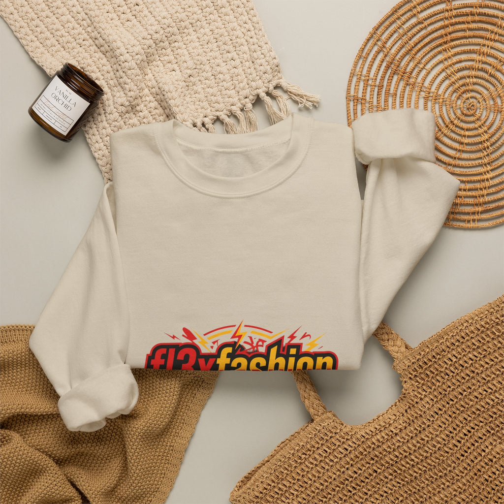 Logo Pattern Sweatshirt — fi3xfashion Graphic Crewneck