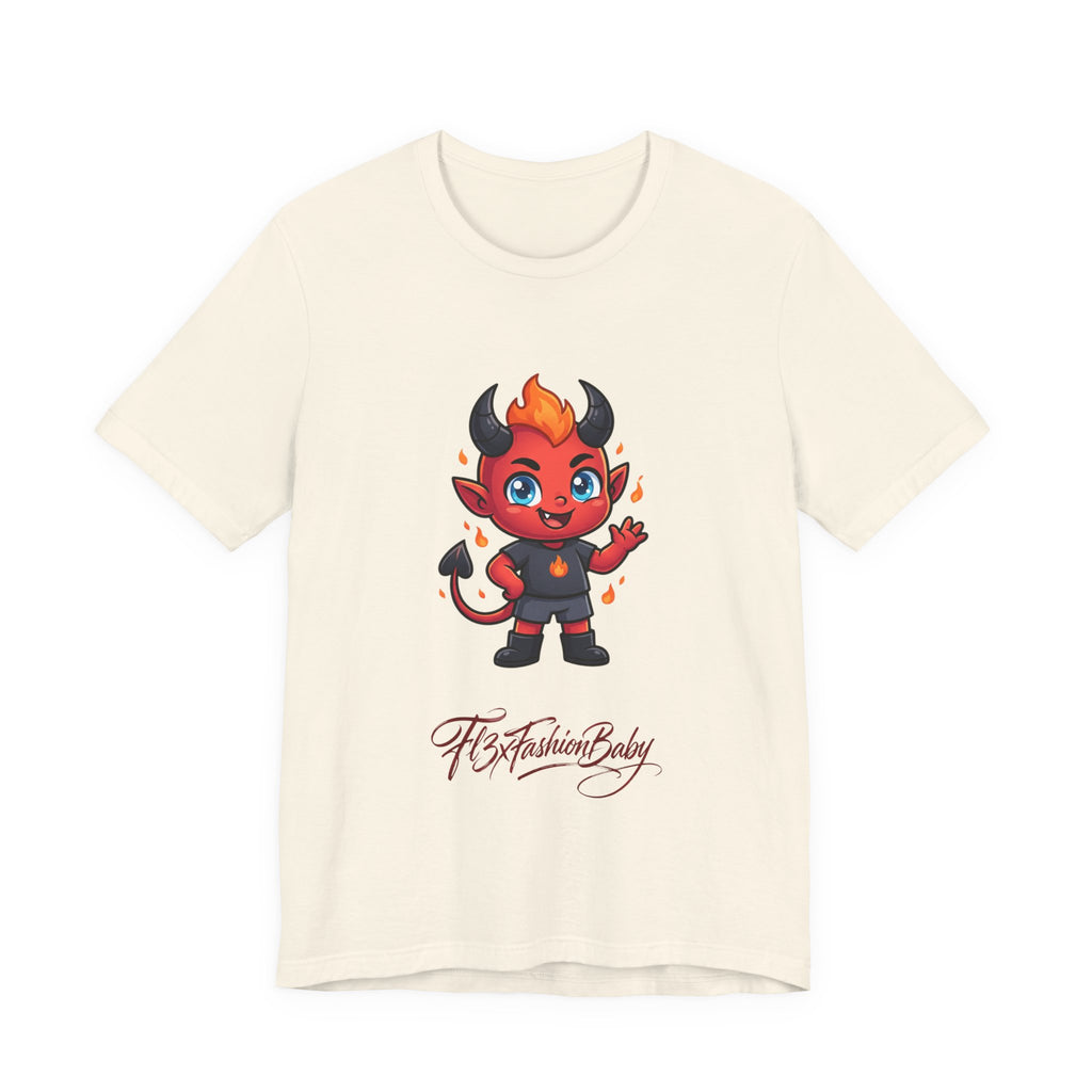 Devil Baby Graphic Tee — Cute Red Demon Cartoon Shirt