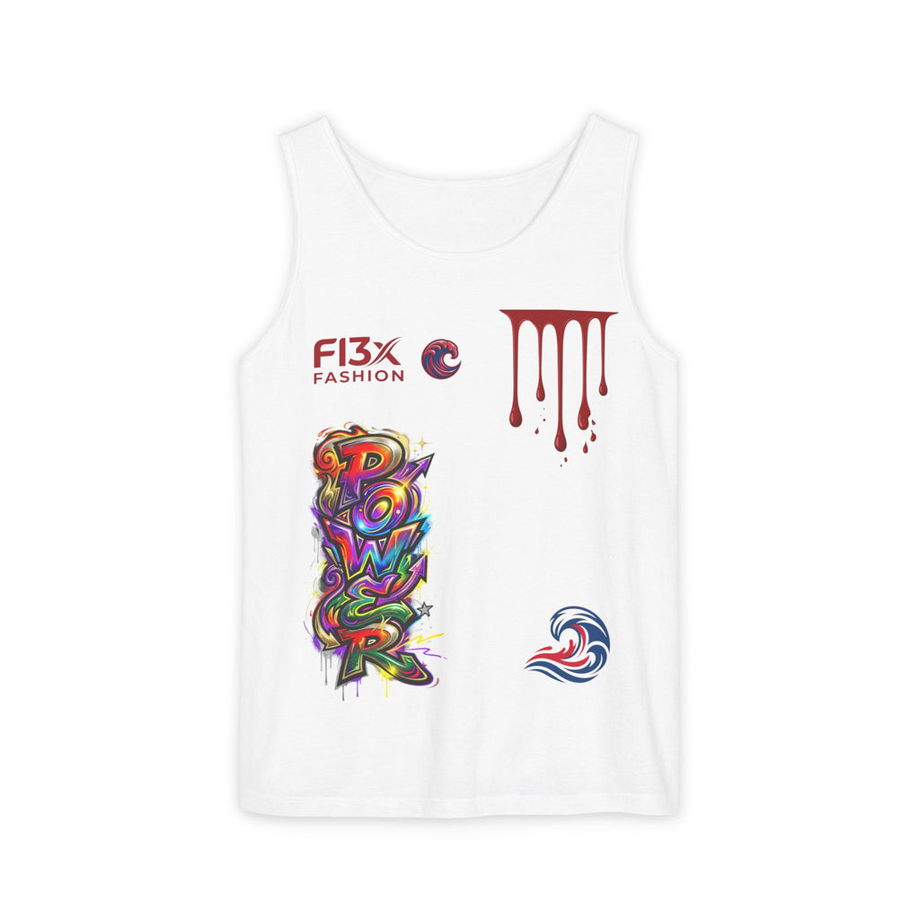 Graphic Tank Top — Colorful Street Art & Drip Logo Design