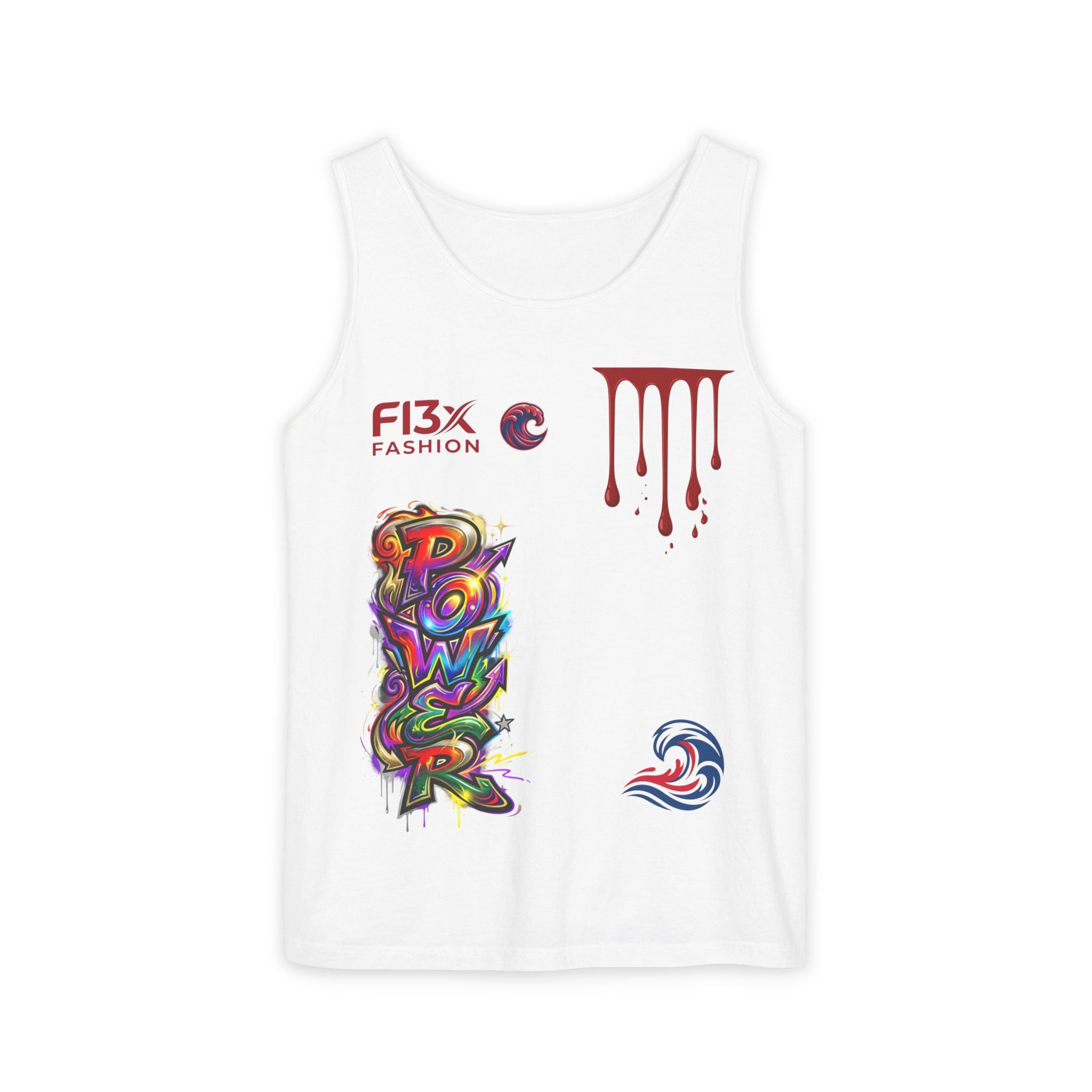 Graphic Tank Top — Colorful Street Art & Drip Logo Design