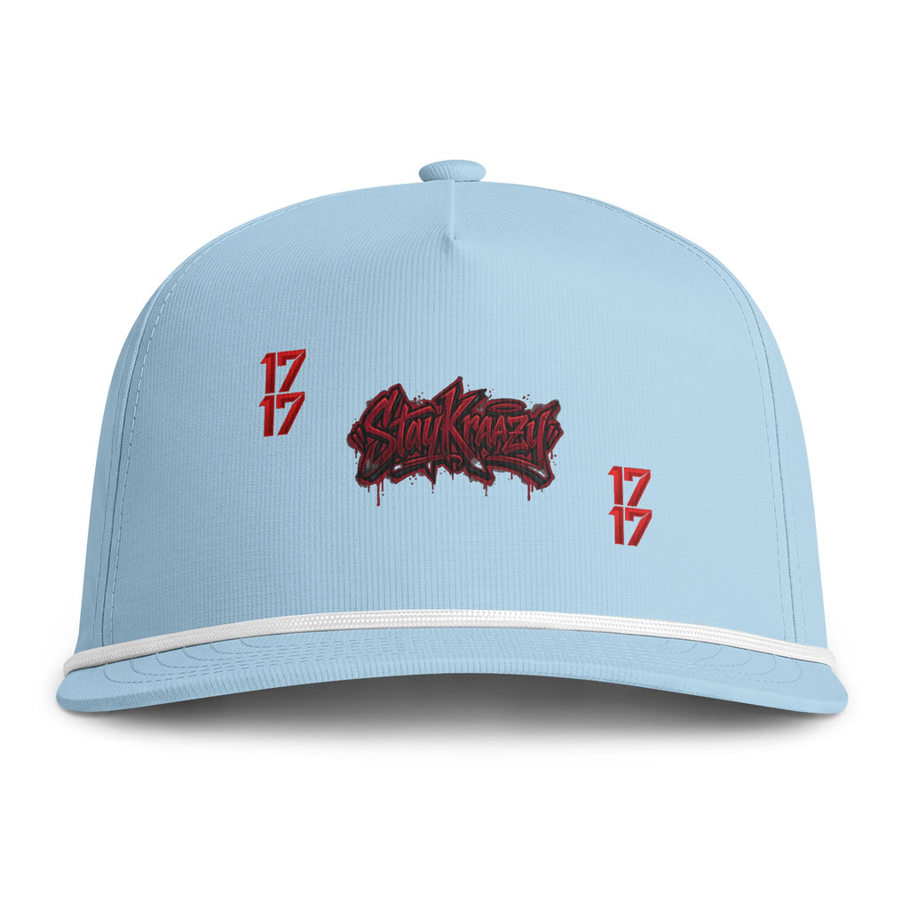 Sunwashed Rope Cap — Vintage Streetwear Snapback Hat with '17' Logo