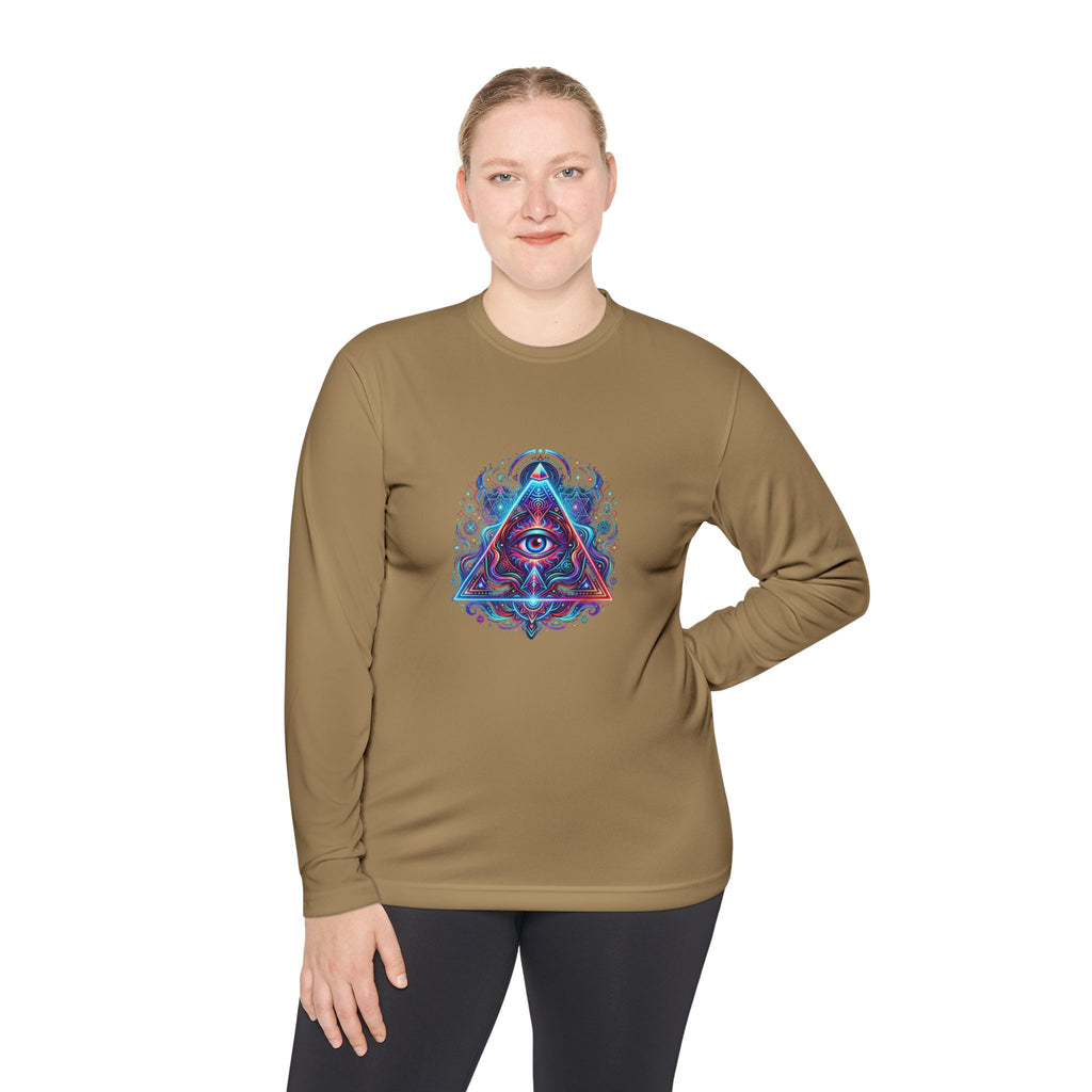 All-Seeing Eye Triangle Long Sleeve Tee — Psychedelic Mystic Graphic Shirt