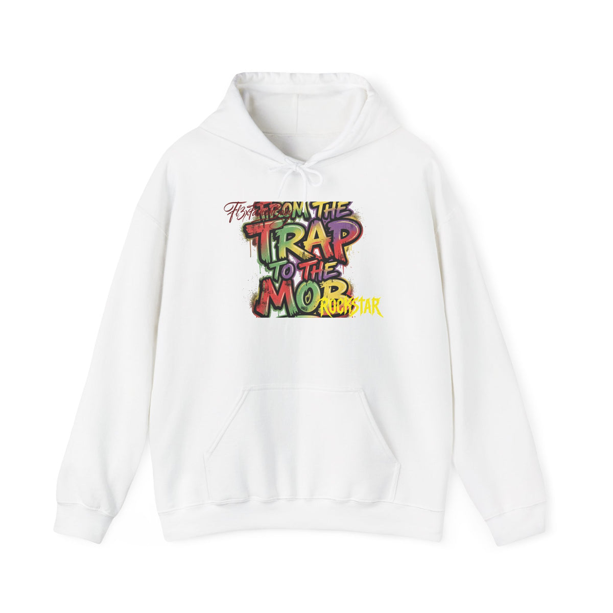 Streetwear Hoodie — 'From the Trap to the Mop' Graffiti-Style Graphic Pullover