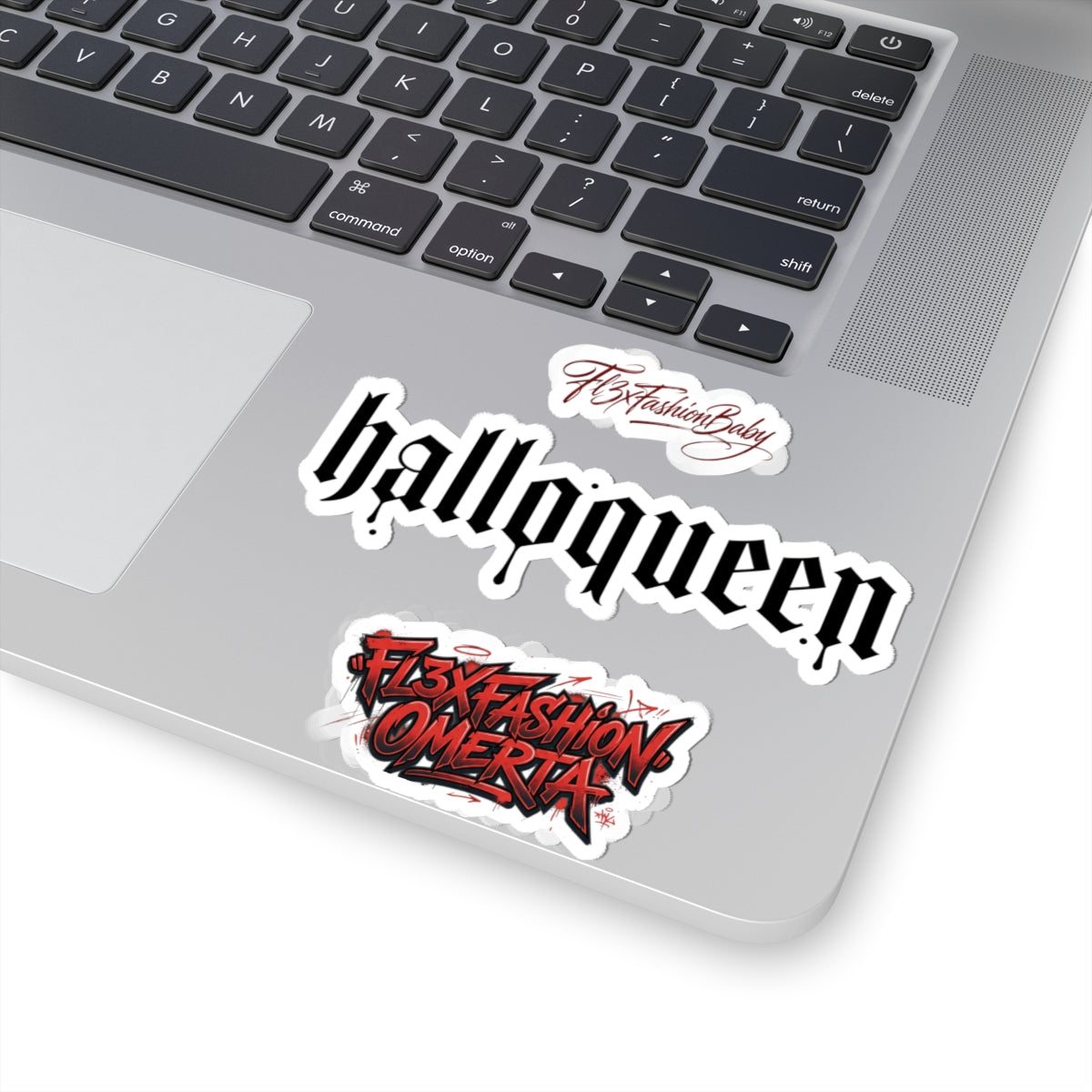 Halloween Gothic "halloqueen" Kiss-Cut Sticker Pack — 3-Piece Laptop Decal Set