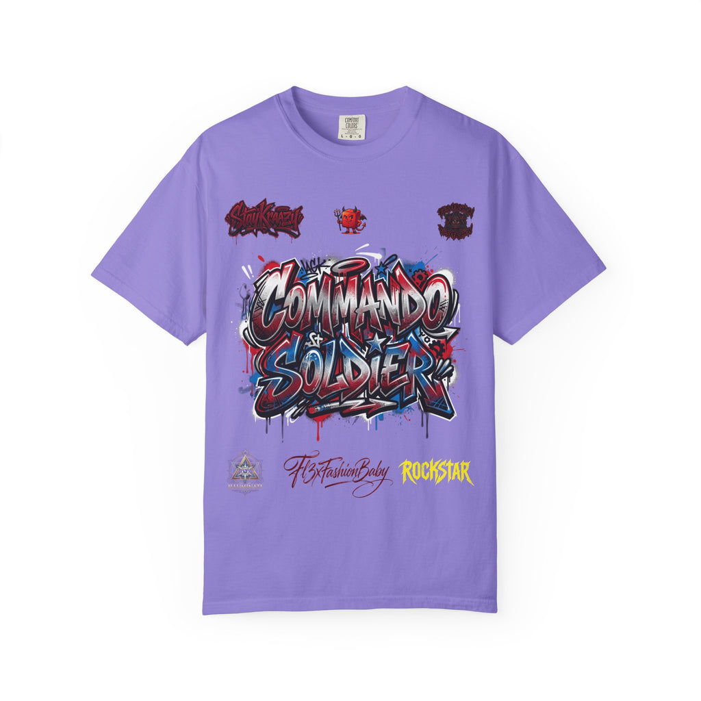 Commando Soldier Graphic T-Shirt — Streetwear Graffiti Design