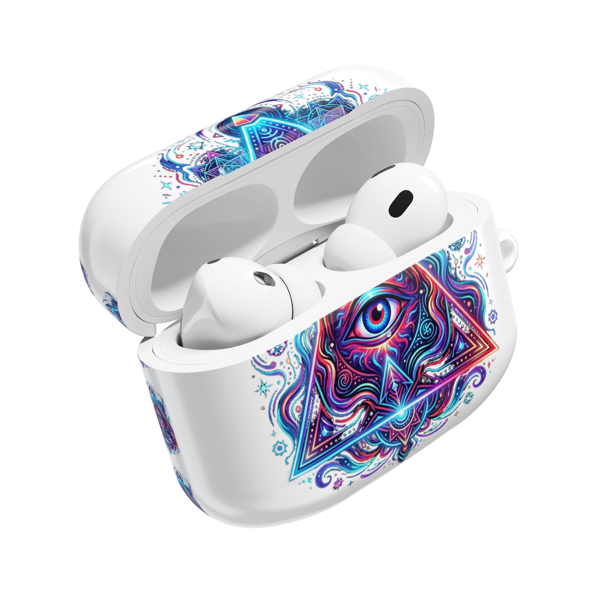 Psychedelic Third Eye AirPod Case — Vibrant Mystic Triangle Design
