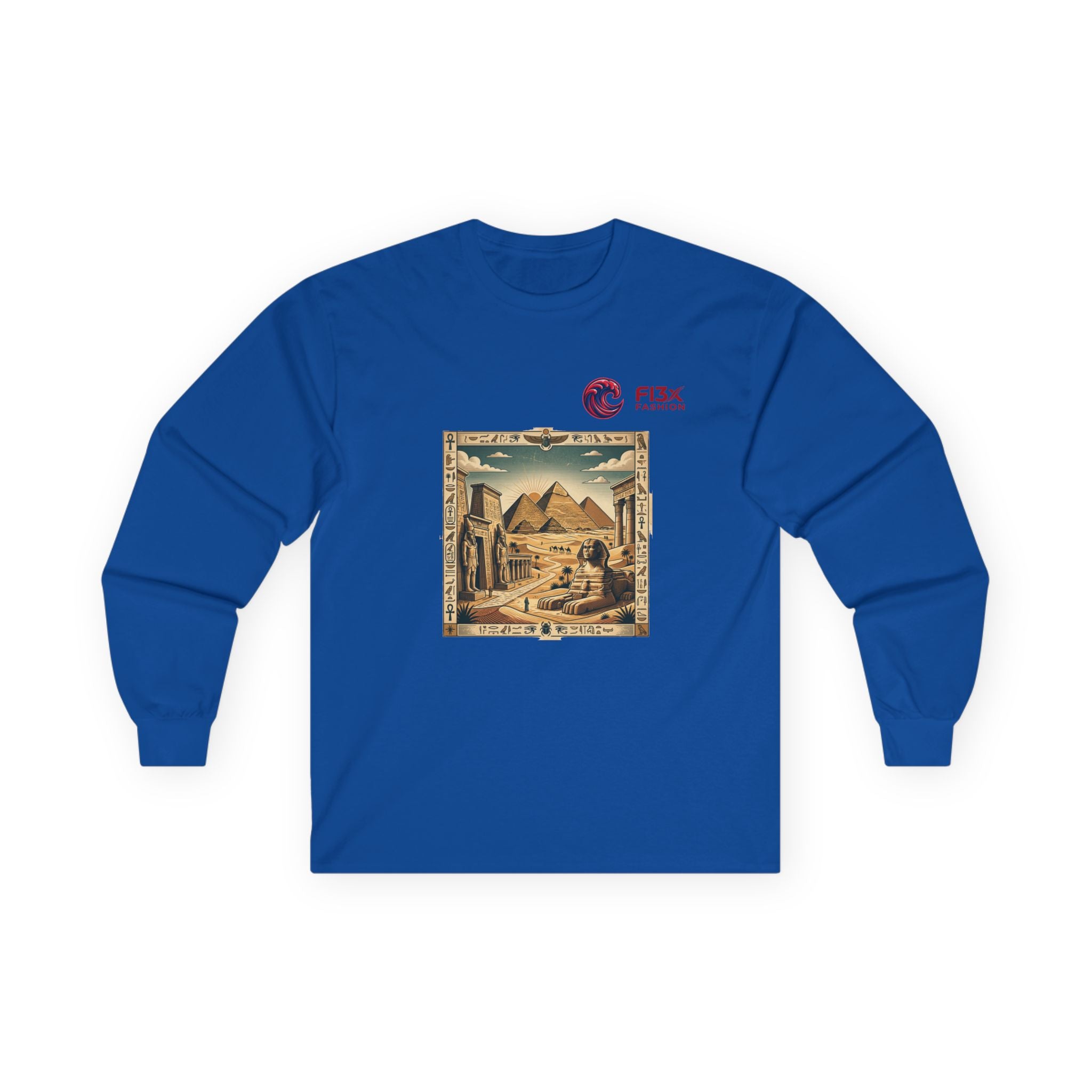 Egyptian Pyramids Vintage Graphic Long Sleeve Tee