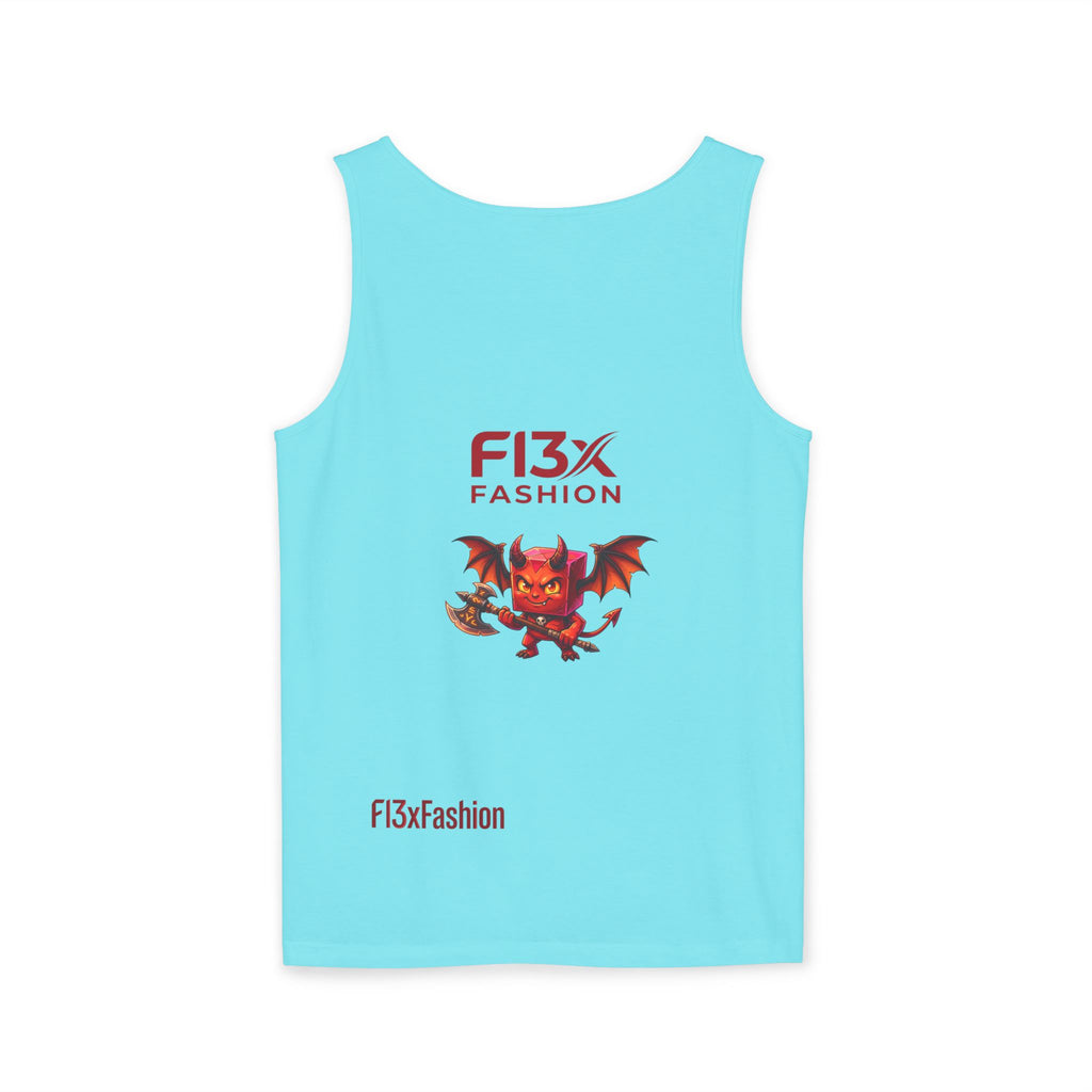 FL3X Fashion Graphic Tank Top — Neon Smiley & Devil Logo Streetwear