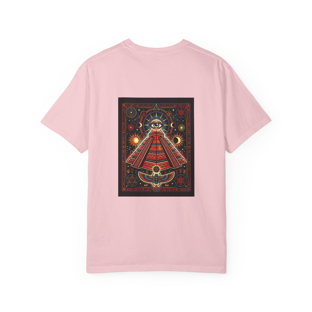 Graphic T-Shirt — Occult Pyramid Eye Design with 'Fix Fashion' Patch
