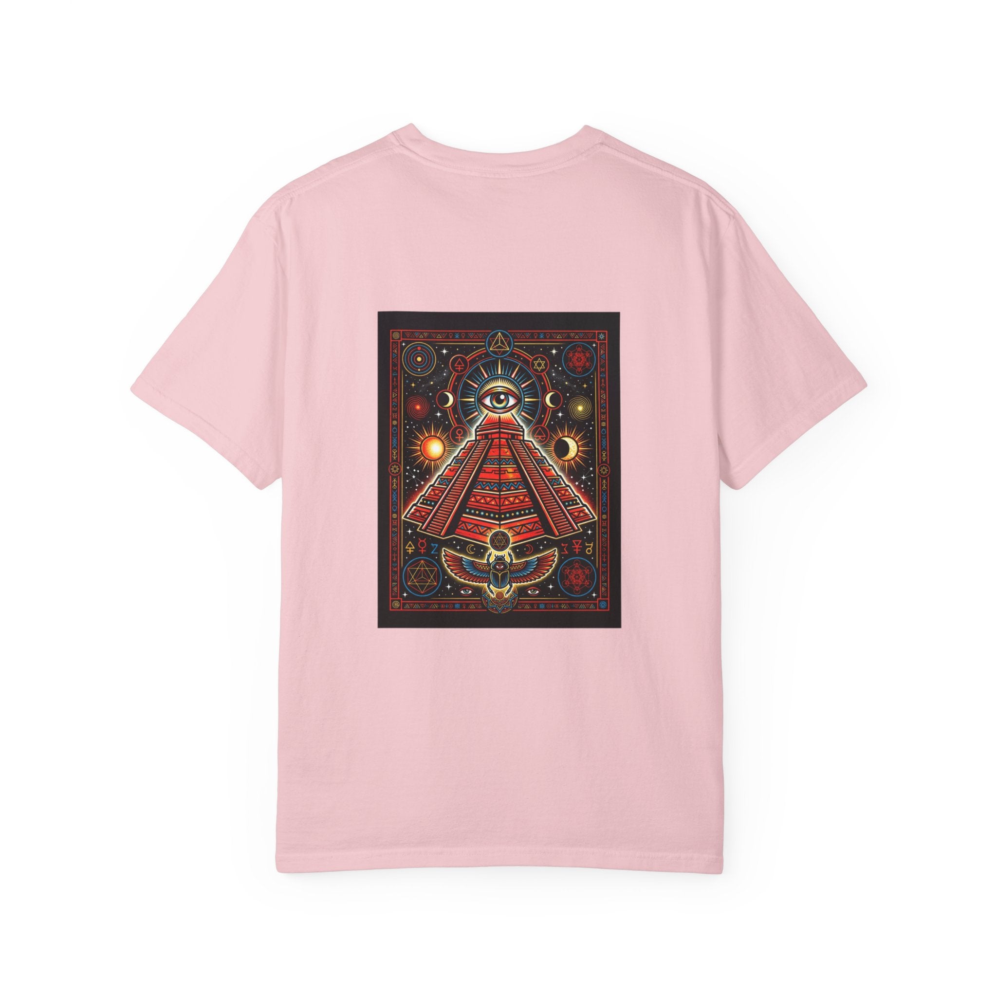 Graphic T-Shirt — Occult Pyramid Eye Design with 'Fix Fashion' Patch