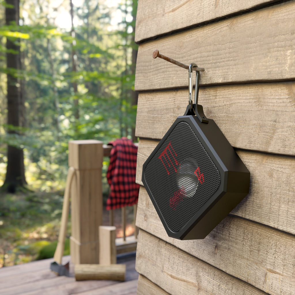 Outdoor Bluetooth Speaker — Blackwater Rugged Speaker with Dripping Red Logo