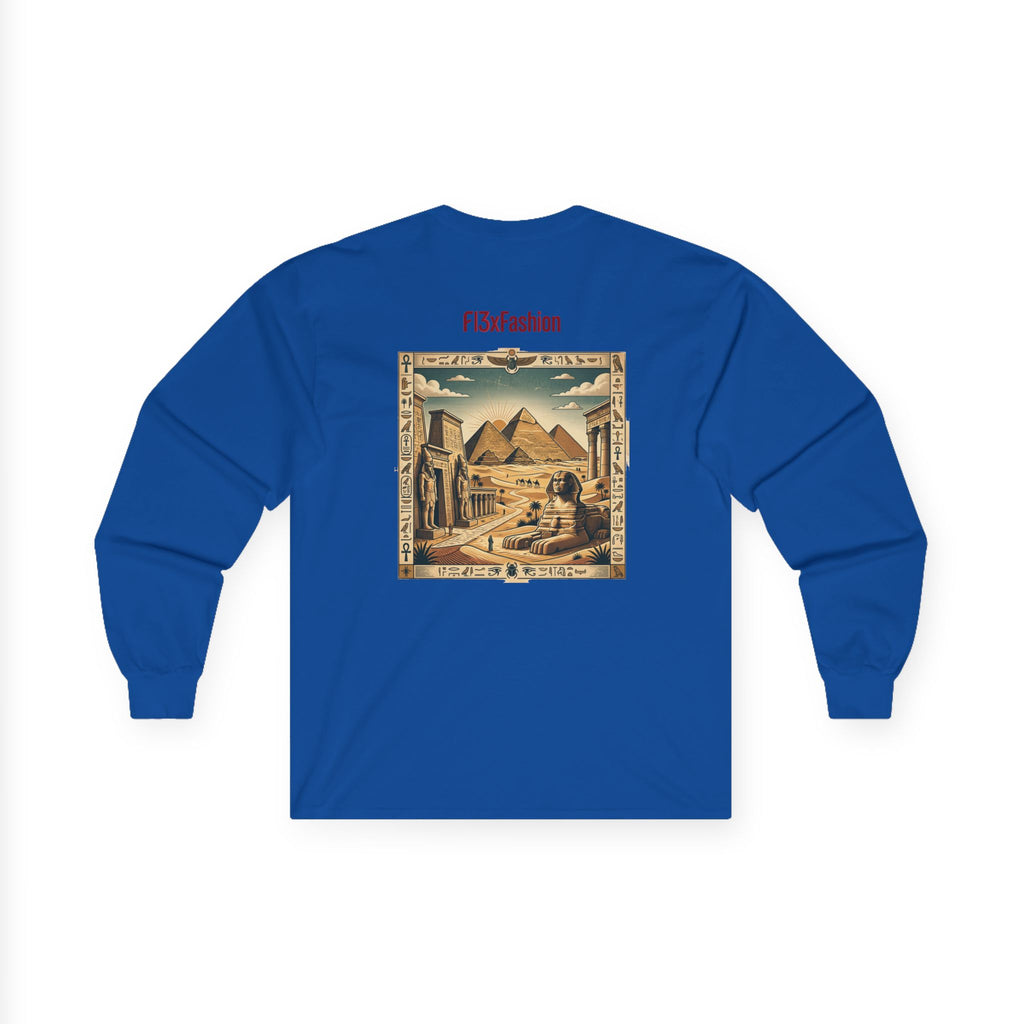 Egyptian Pyramids Vintage Graphic Long Sleeve Tee