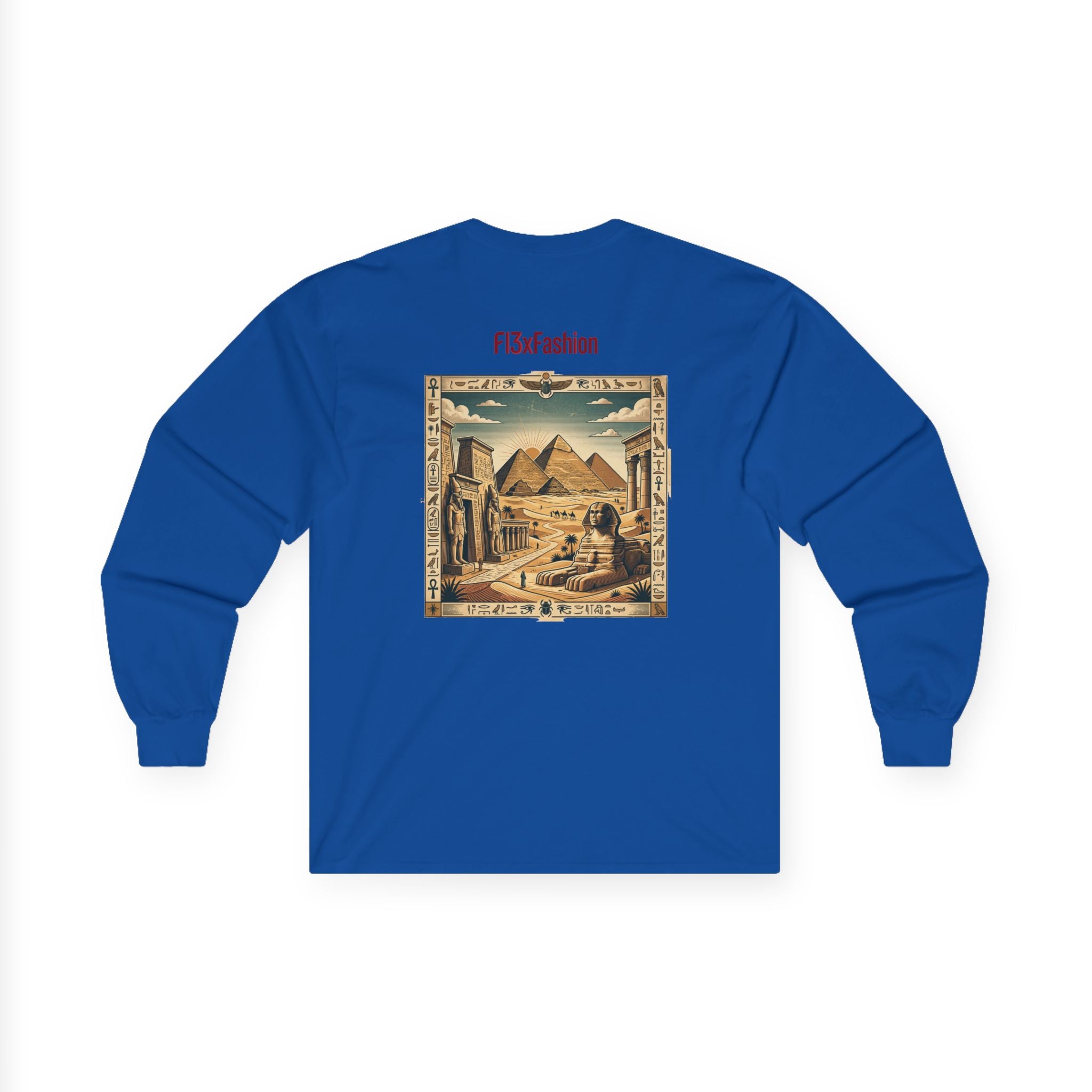 Egyptian Pyramids Vintage Graphic Long Sleeve Tee
