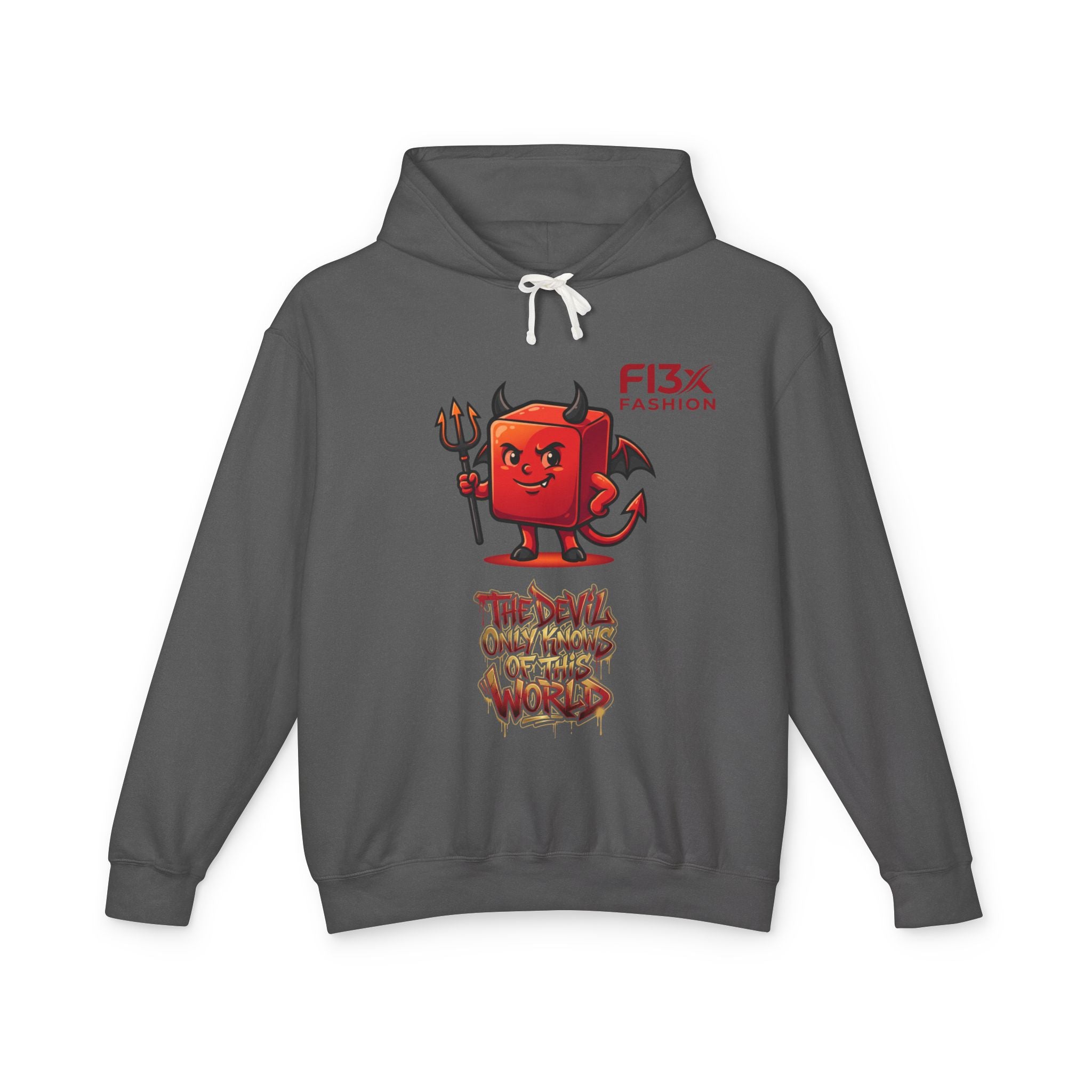 Devil Graphic Hoodie — "The Devil Only Knows of This World" Streetwear Sweatshirt