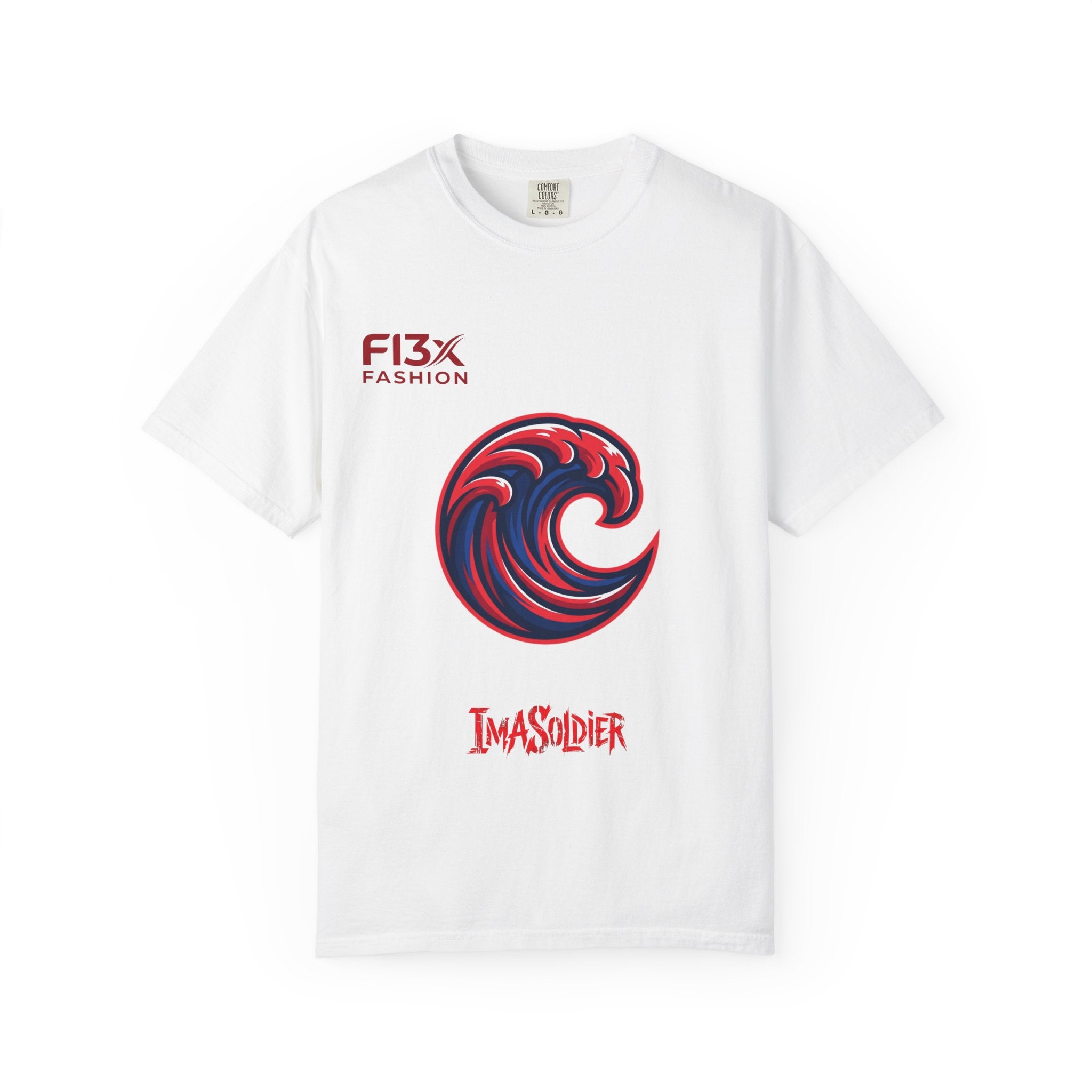 Wave Emblem T-Shirt — 'I'm A Soldier' Graphic Crew Tee