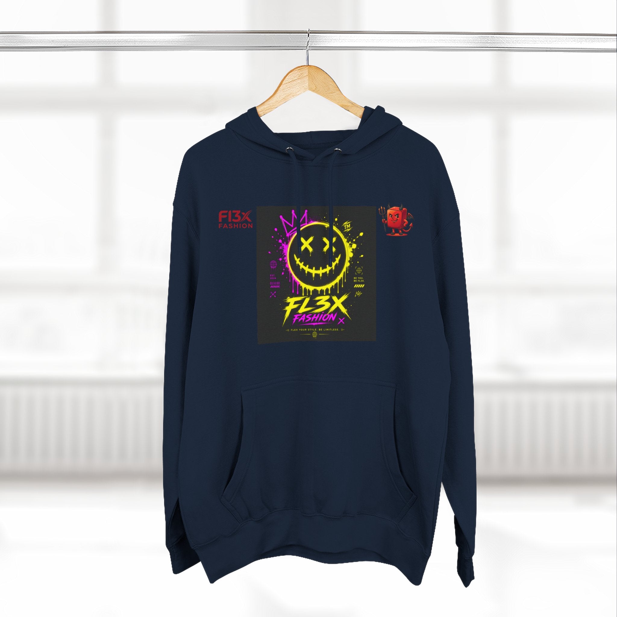 Smiley Neon Graphic Hoodie — FL3X Fashion Streetwear