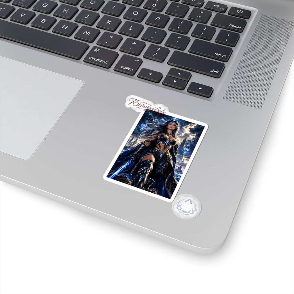 Warrior Queen Fantasy Sticker — Valiant Female Knight Kiss-Cut Sticker