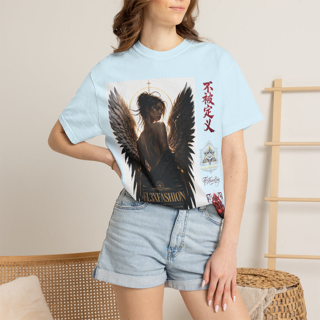 Angel Wings Graphic Tee — "FL3XFASHION" Gothic Streetwear T-Shirt