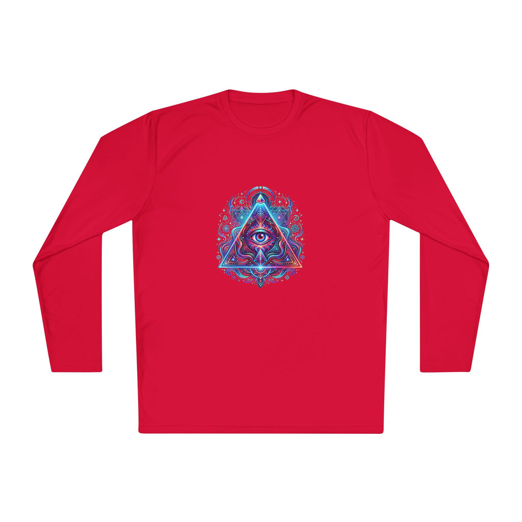 All-Seeing Eye Triangle Long Sleeve Tee — Psychedelic Mystic Graphic Shirt