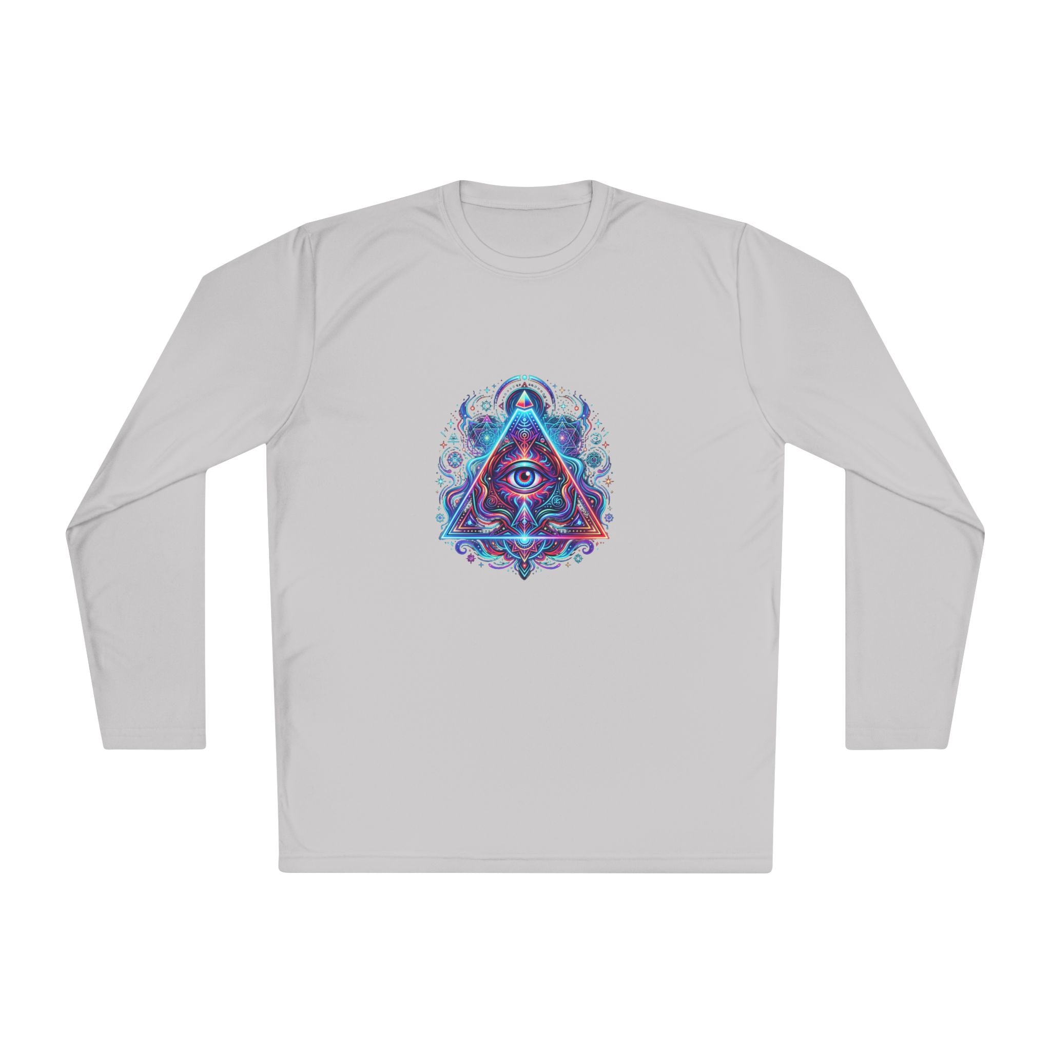 All-Seeing Eye Triangle Long Sleeve Tee — Psychedelic Mystic Graphic Shirt