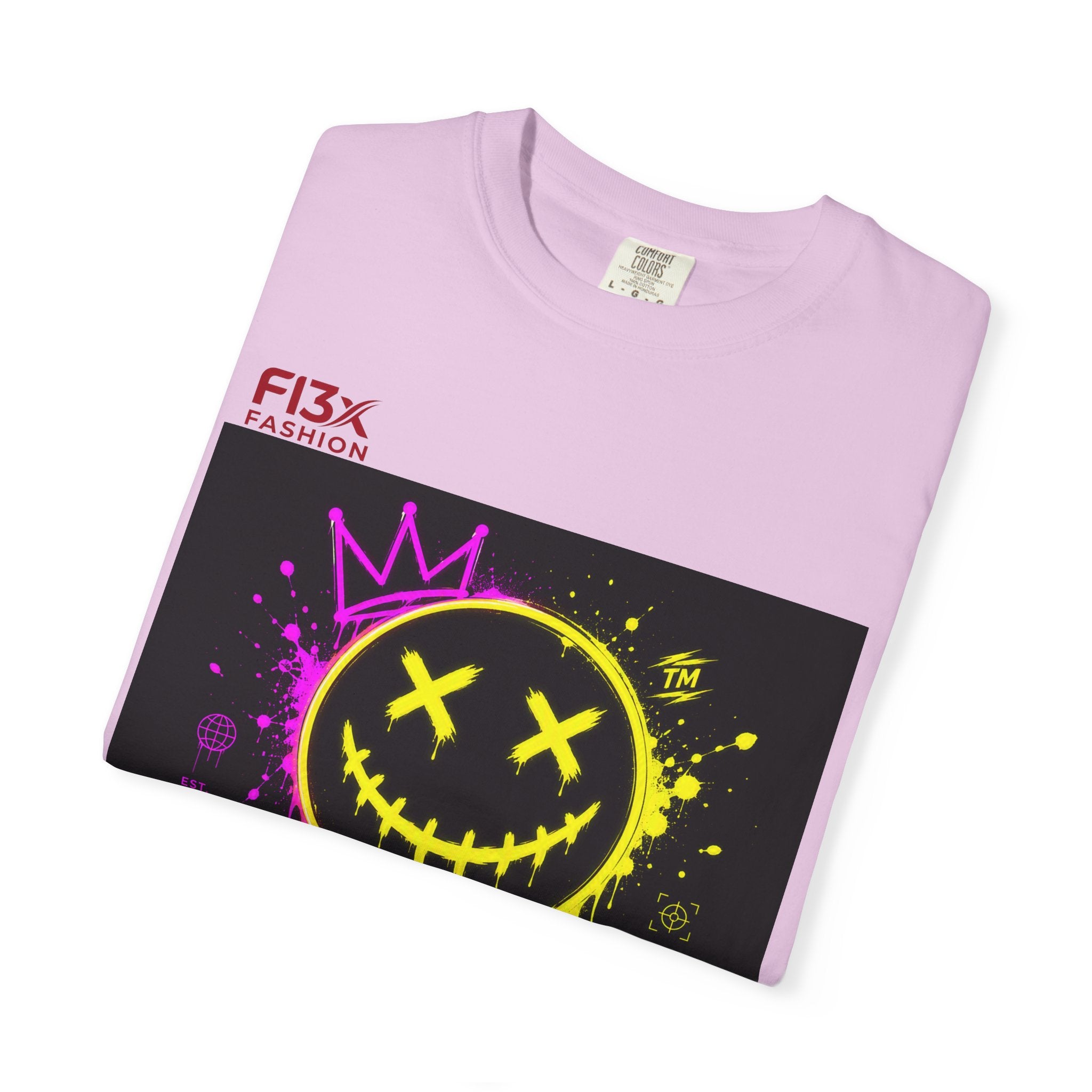 Graphic Tee — Neon Graffiti Smiley "FL3X Fashion"