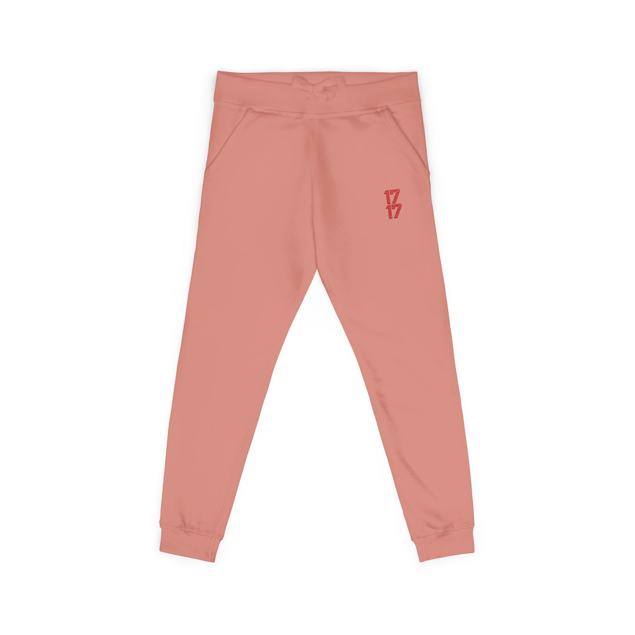 Embroidered '17' Fleece Sweatpants — Cozy Casual Joggers