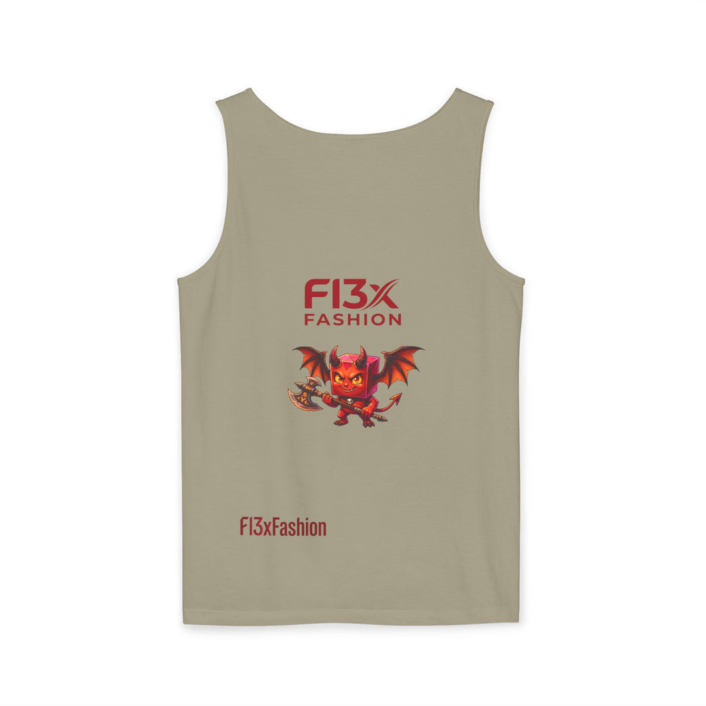 FL3X Fashion Graphic Tank Top — Neon Smiley & Devil Logo Streetwear