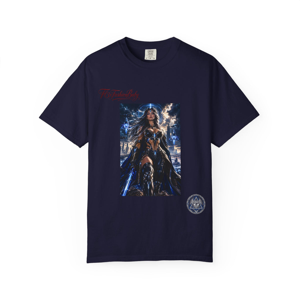 Fantasy Warrior Graphic T-Shirt — "FB7FashionBaby" Logo Tee