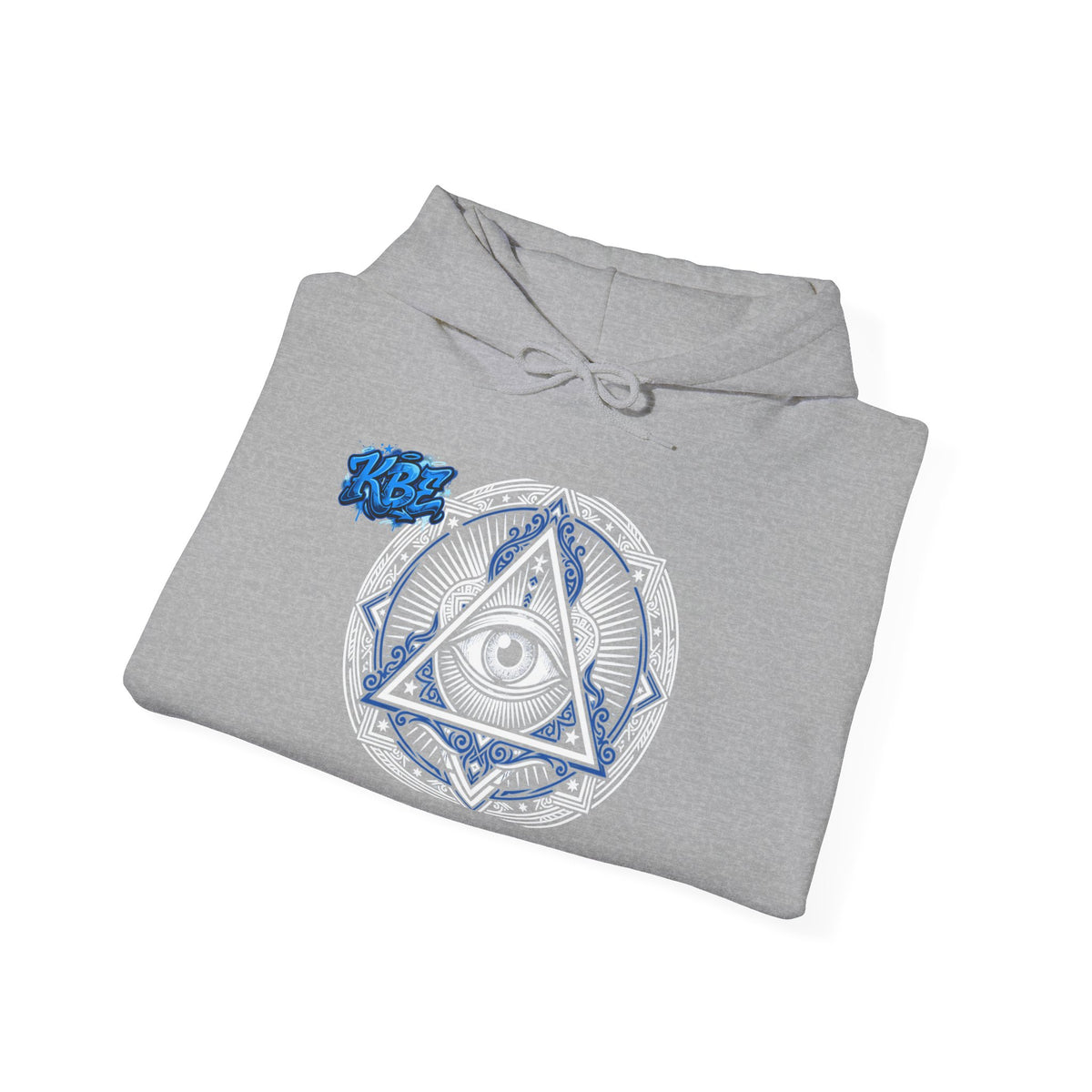 Mystic Wolf Crest Hoodie — Blue Aztec Dream Graphic
