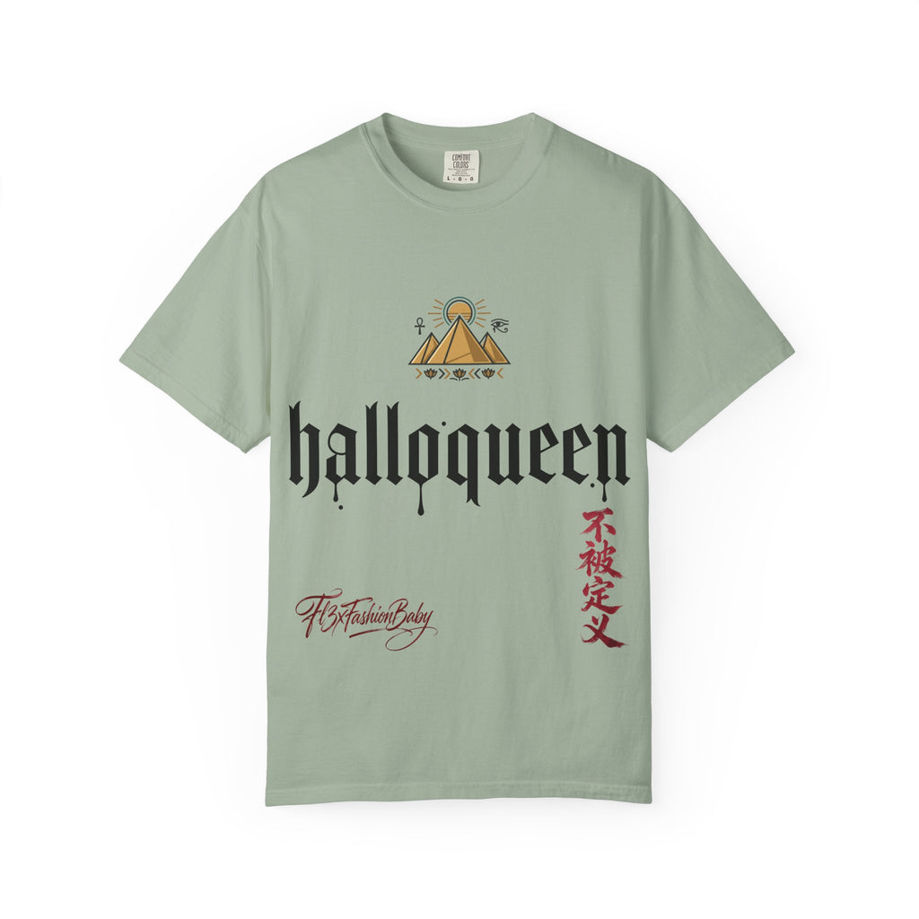 Halloqueen Graphic T-Shirt — Gothic Pyramid & All-Seeing Eye Streetwear