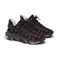 Women's Mesh Sneakers - Black Swirl Pattern Athletic Shoes