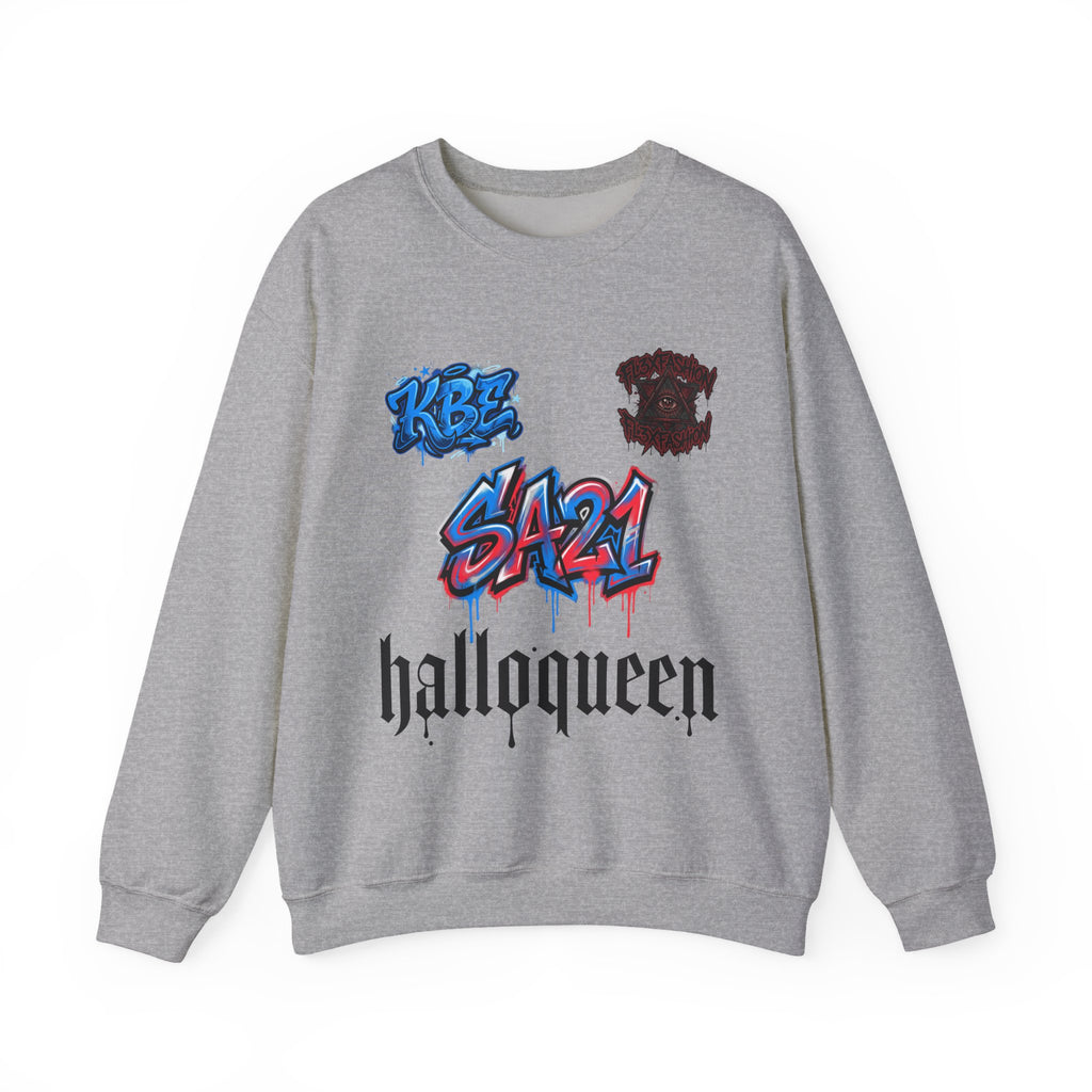 Halloween 'HalloQueen' Graphic Sweatshirt — SA21 Graffiti Crewneck