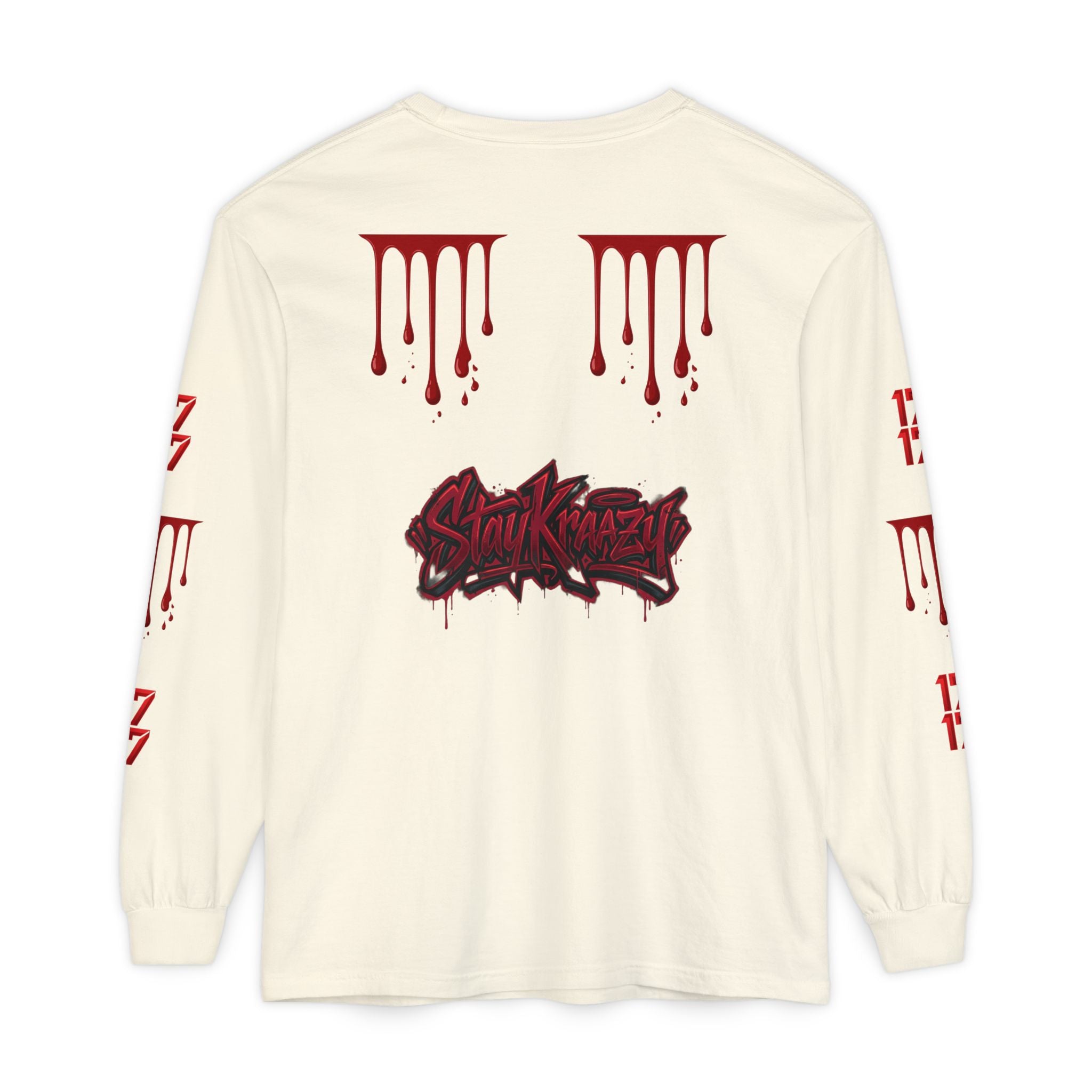 Blood Drip Graphic Long Sleeve Tee