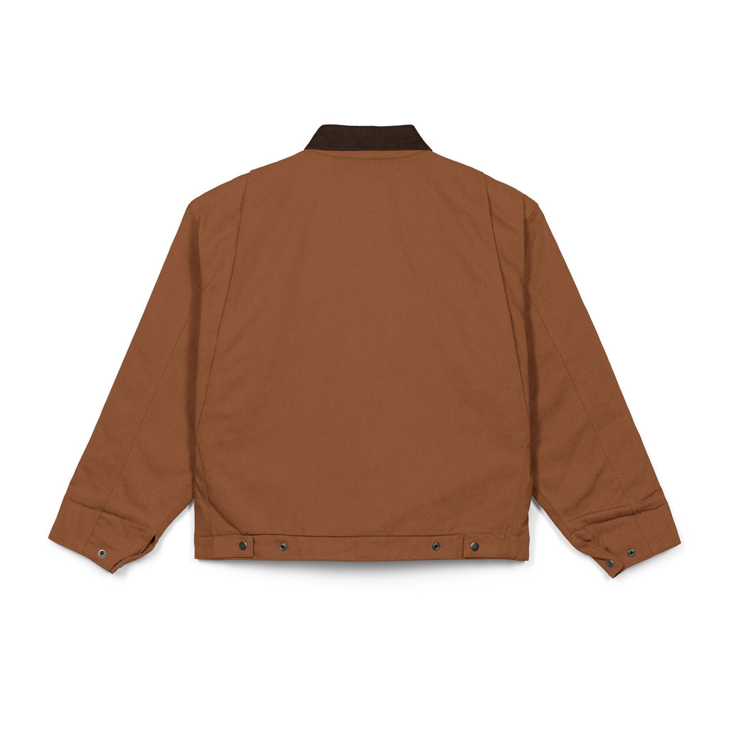 Duck Cloth Work Jacket - Black Durable Carpenter Jacket with Small Red Logo