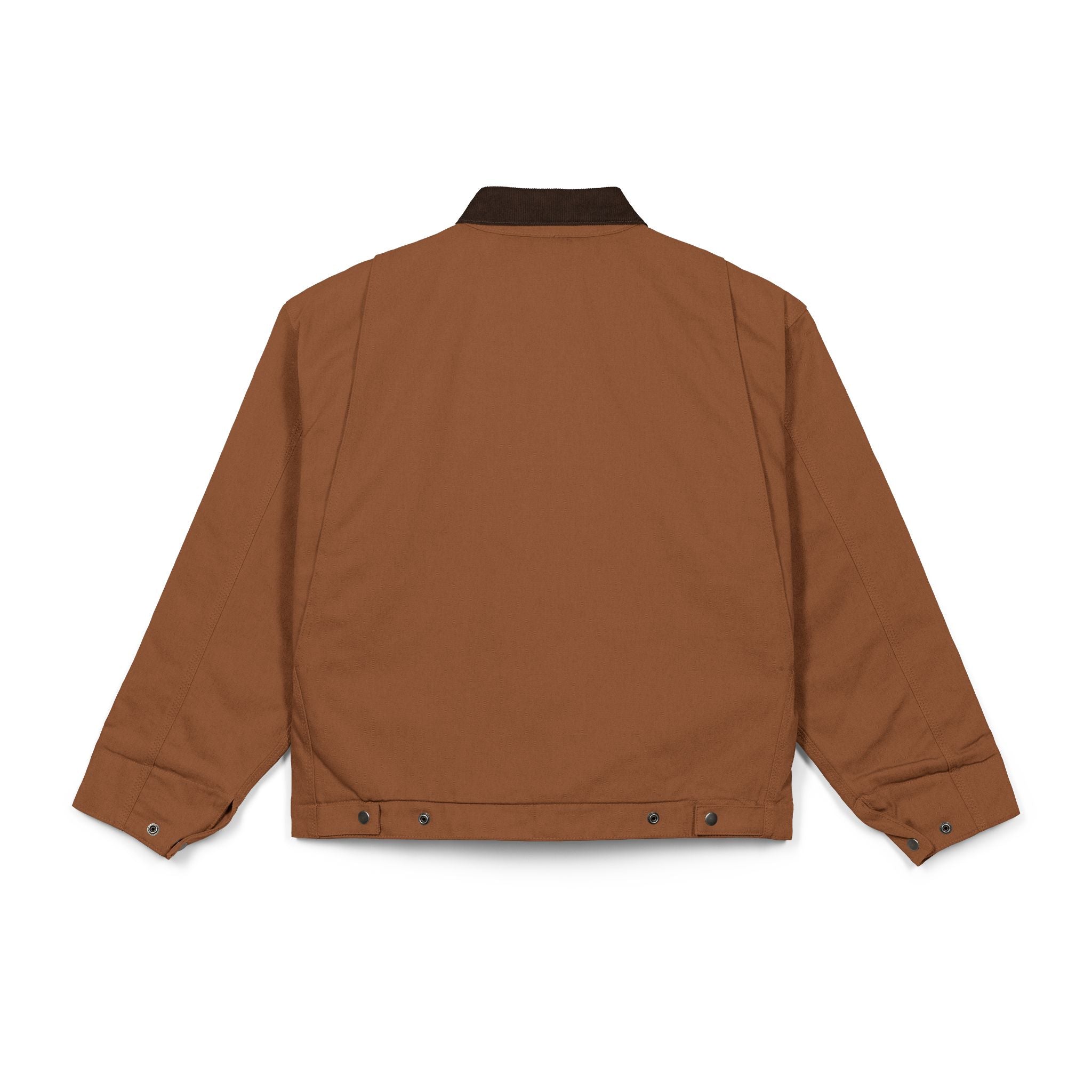 Duck Cloth Work Jacket - Black Durable Carpenter Jacket with Small Red Logo