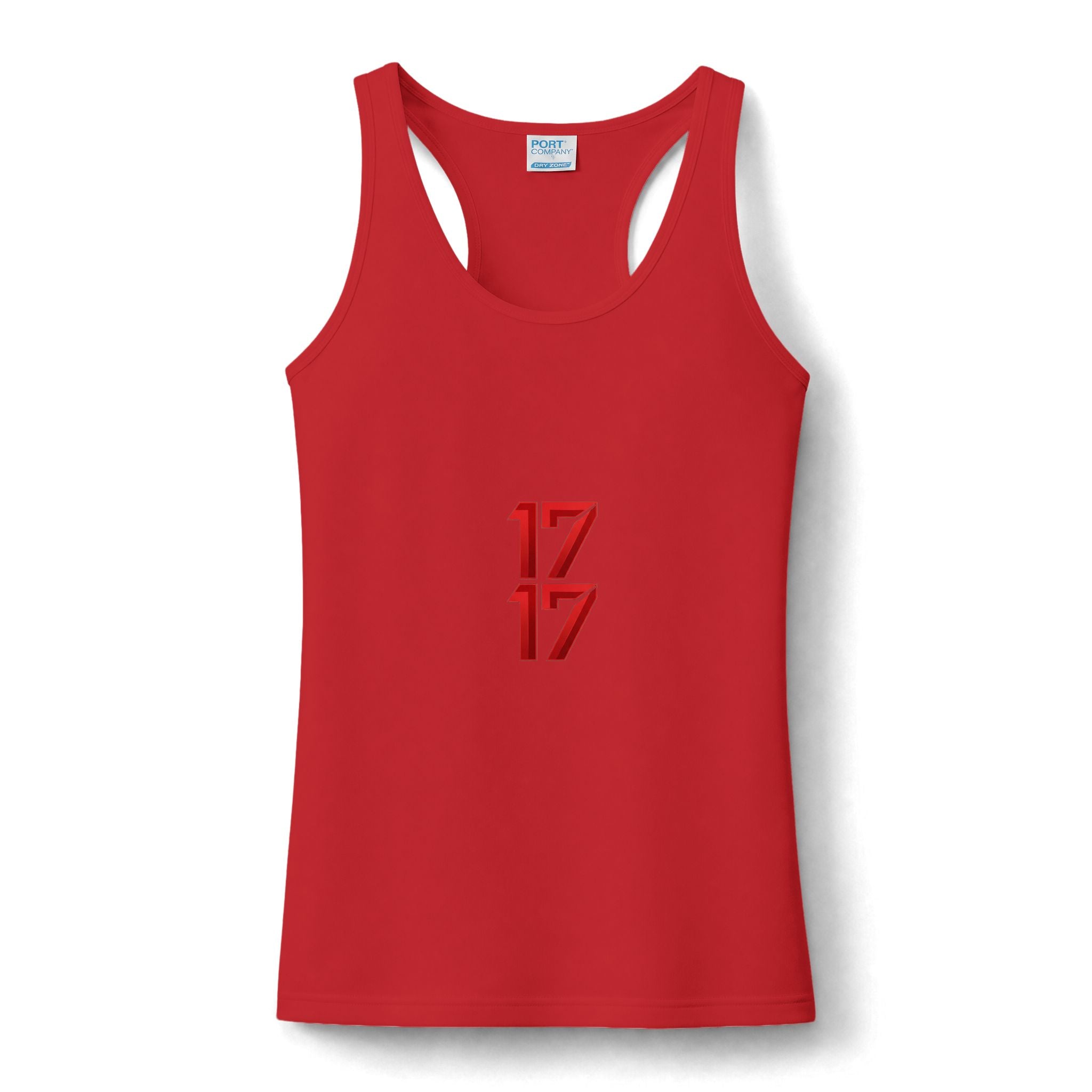 Women's Performance Tank Top – '17 17' Front & 'Stay Krazy' Back Athletic Graphic Tank