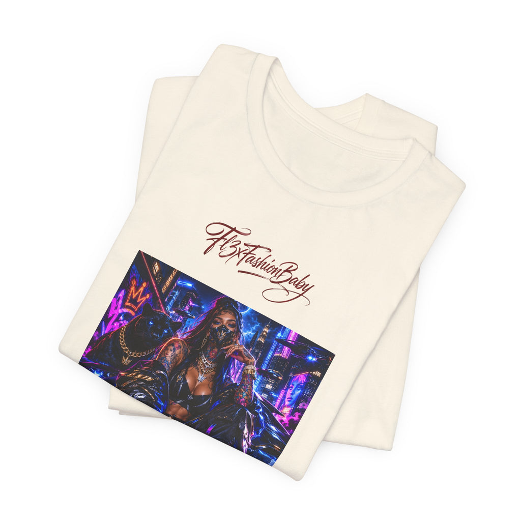 T-Shirt — Futuristic Cyber City Graphic Tee ("It's Fashion Baby")