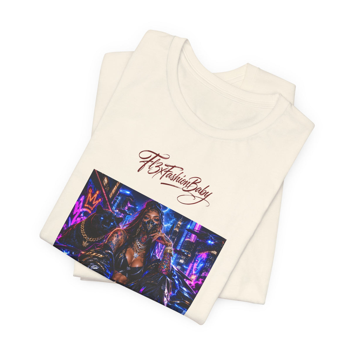 T-Shirt — Futuristic Cyber City Graphic Tee ("It's Fashion Baby")