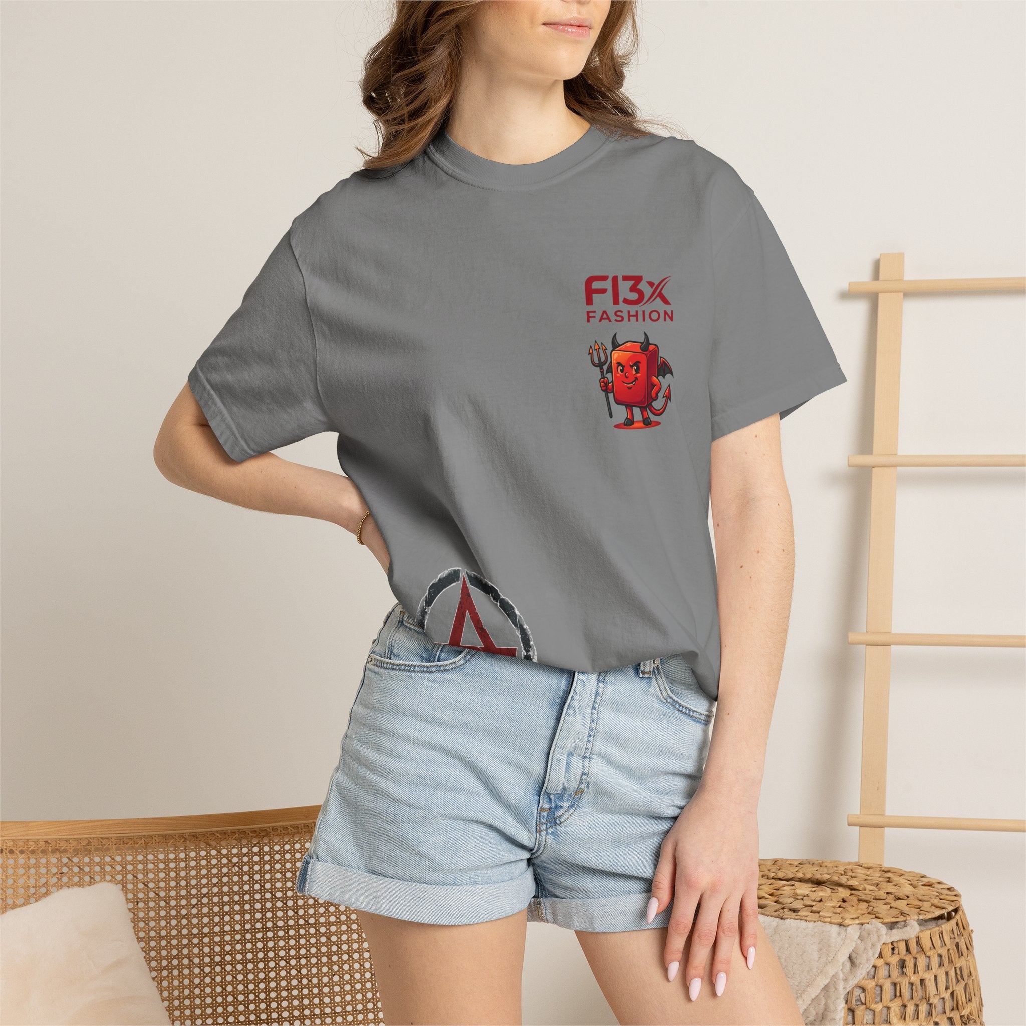 Graphic T-Shirt — Occult Pyramid Eye Design with 'Fix Fashion' Patch