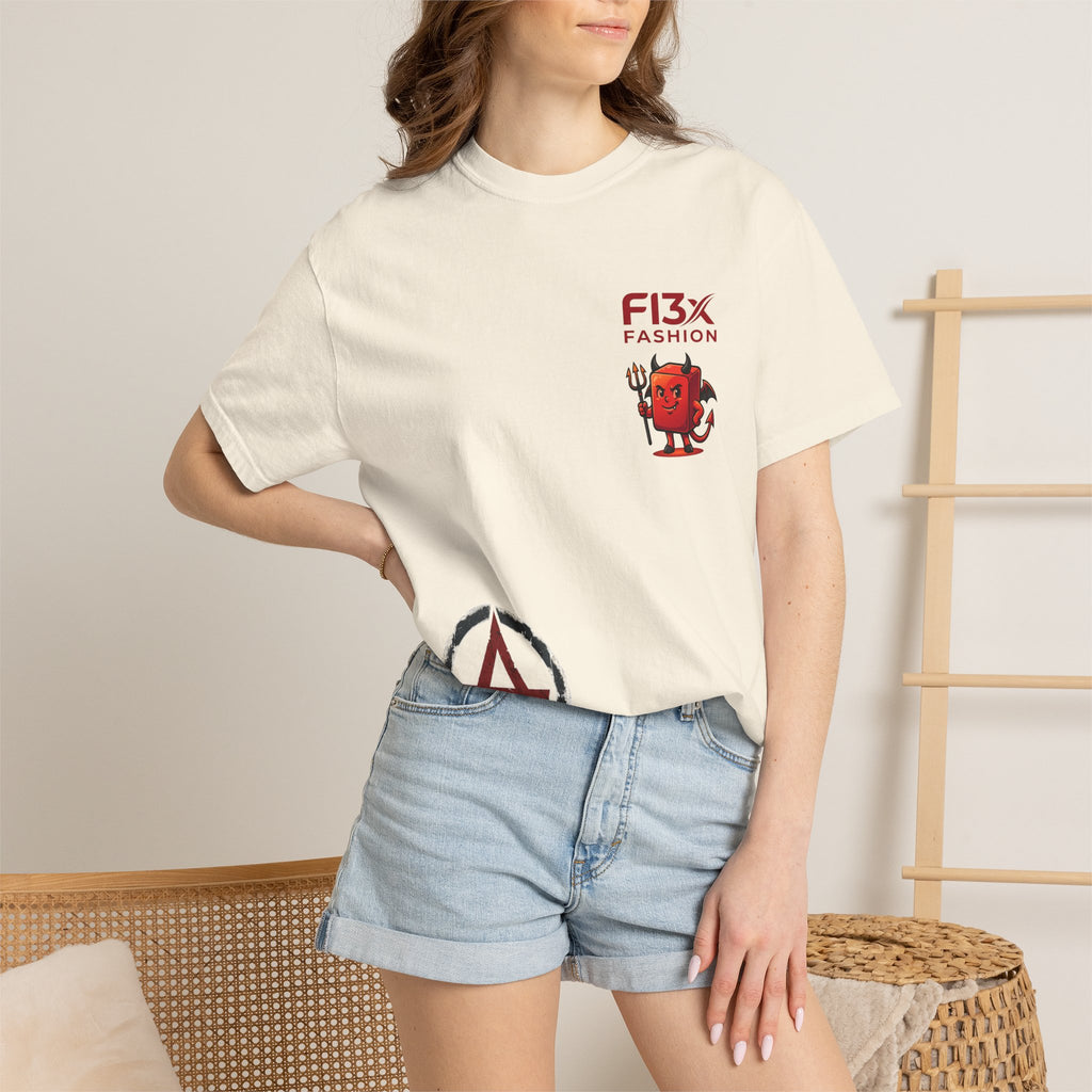 Graphic T-Shirt — Occult Pyramid Eye Design with 'Fix Fashion' Patch