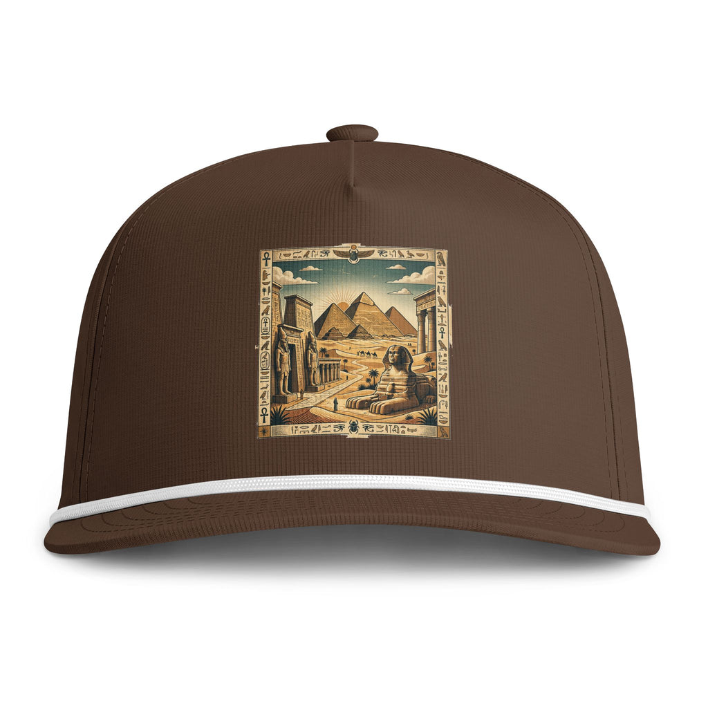Trucker Hat — Vintage Egyptian Pyramids Sunwashed Rope Cap