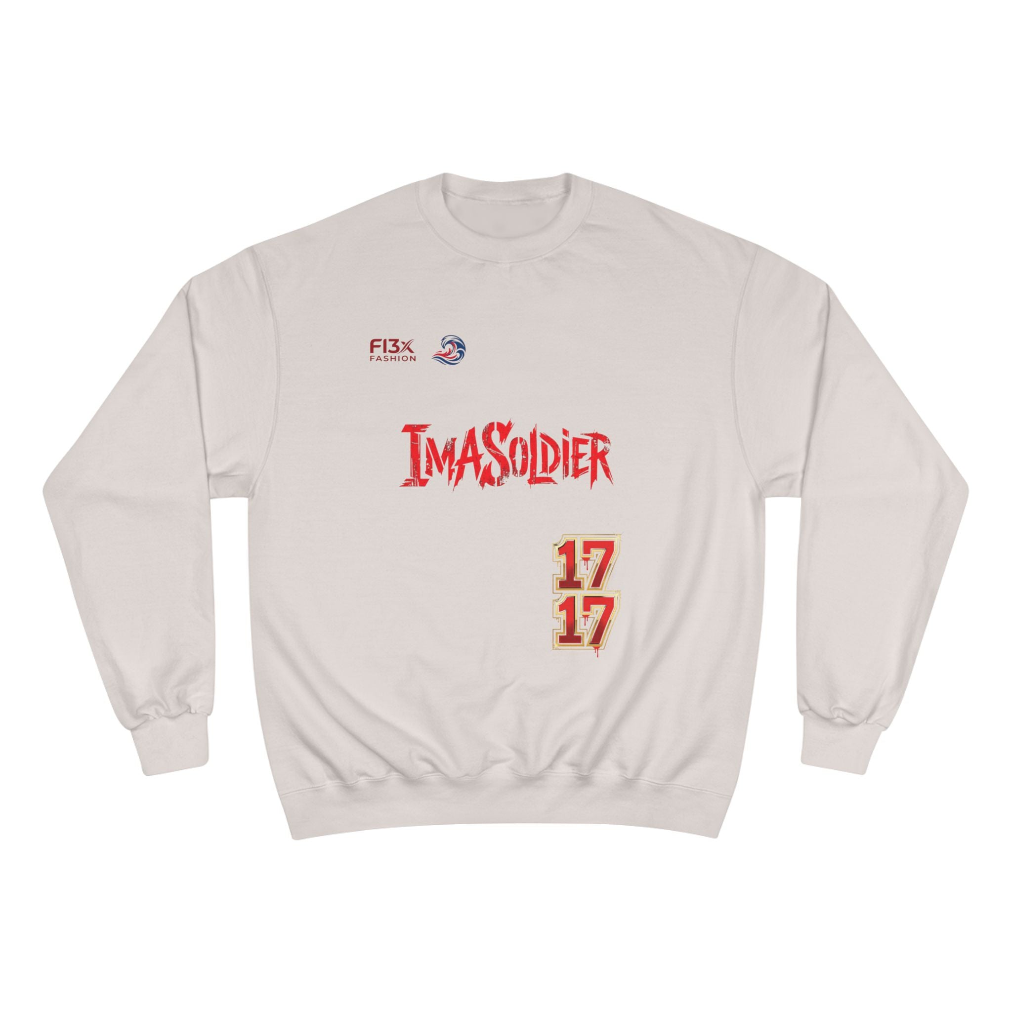 Soldier Graphic Sweatshirt — “I’ma Soldier” Red Streetwear Crewneck