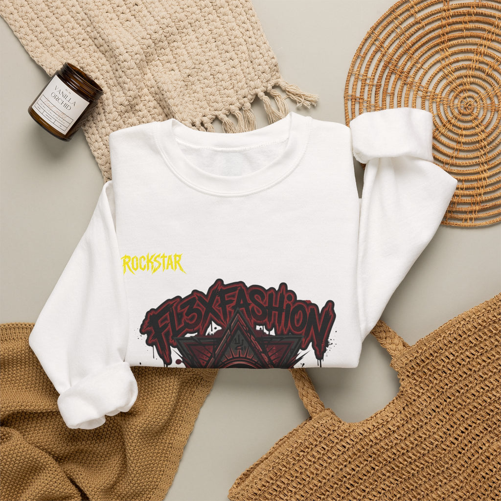 Graphic Crewneck Sweatshirt — Dark Eye Pyramid Streetwear Design
