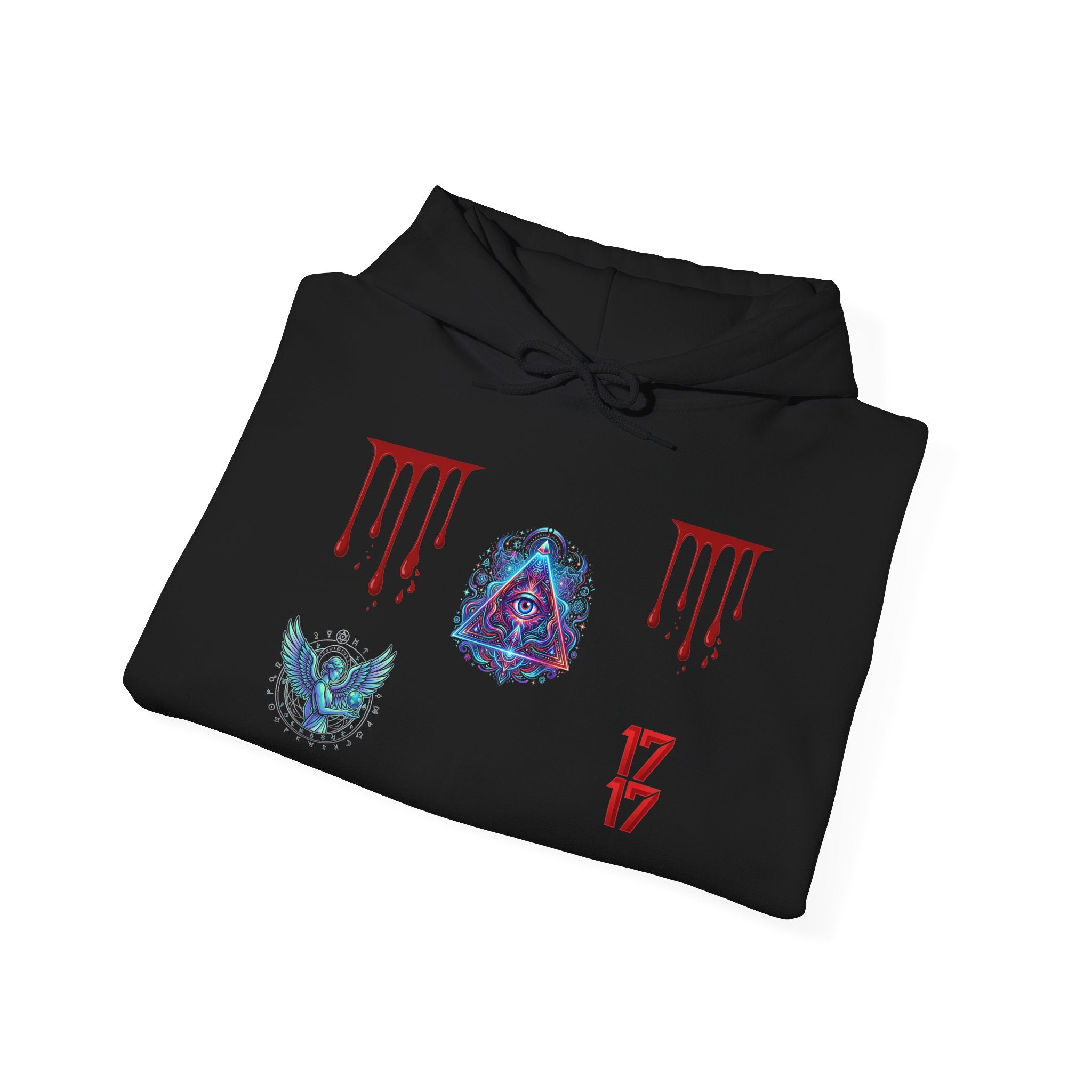 Hoodie — Gothic 1717 Dripping Symbols Pullover