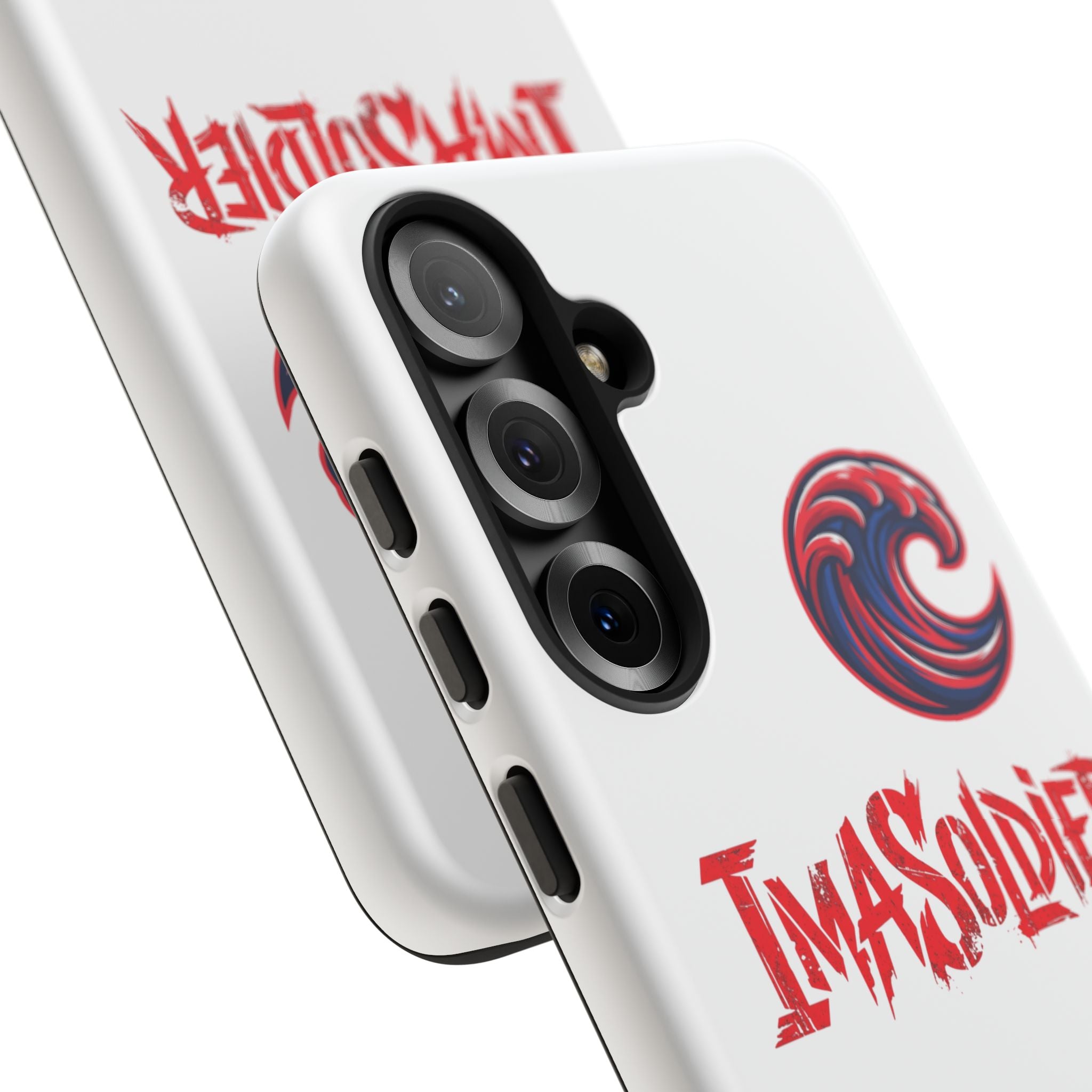 Phone Case — 'ImaSoldier' Red Wave Protective Hard Case