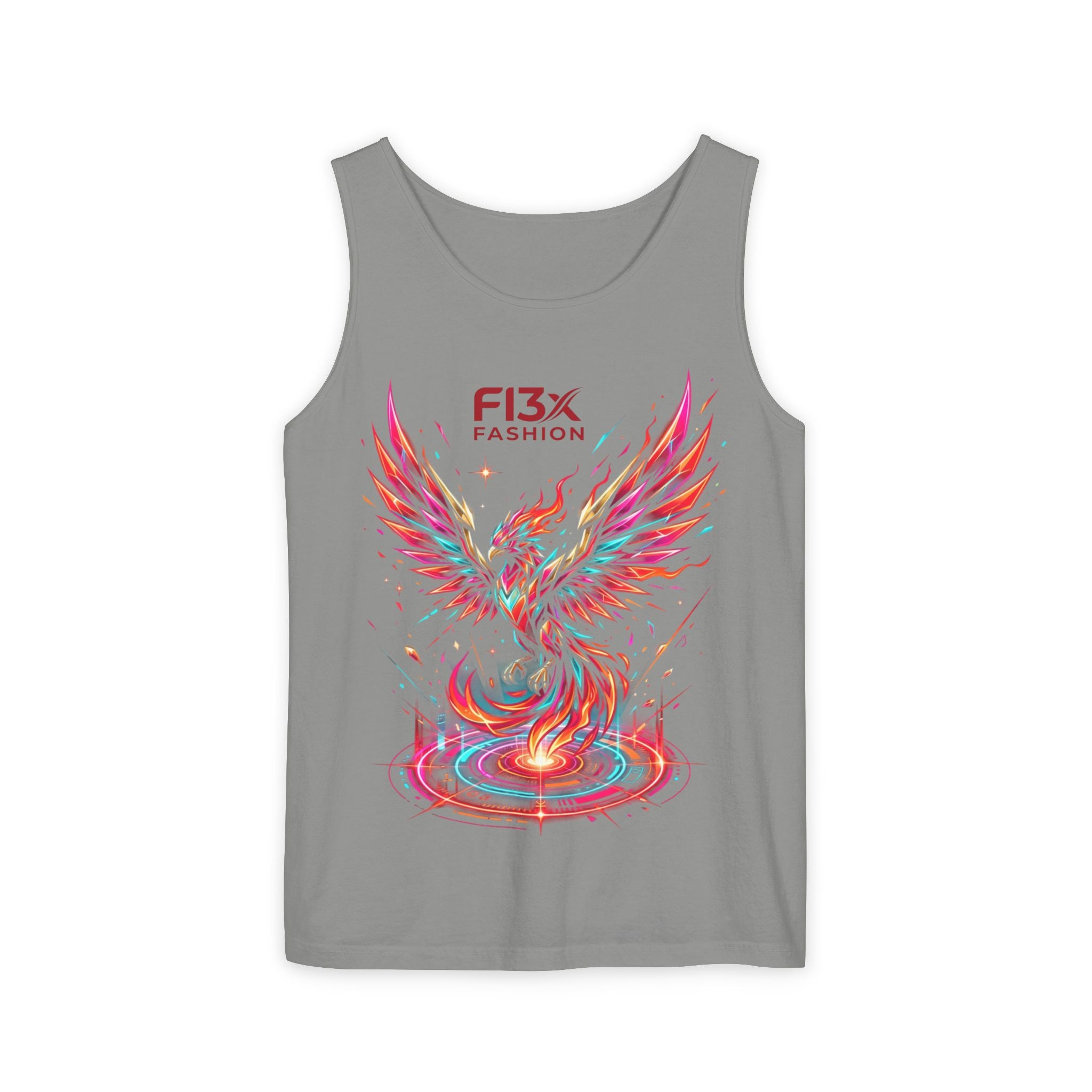 Phoenix Graphic Tank Top — Colorful Rising Firebird Design