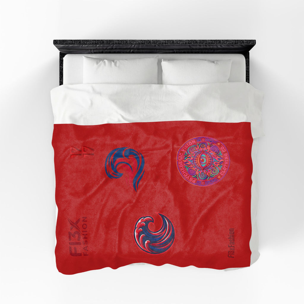Plush Blanket - Psychedelic Wave Velveteen Throw