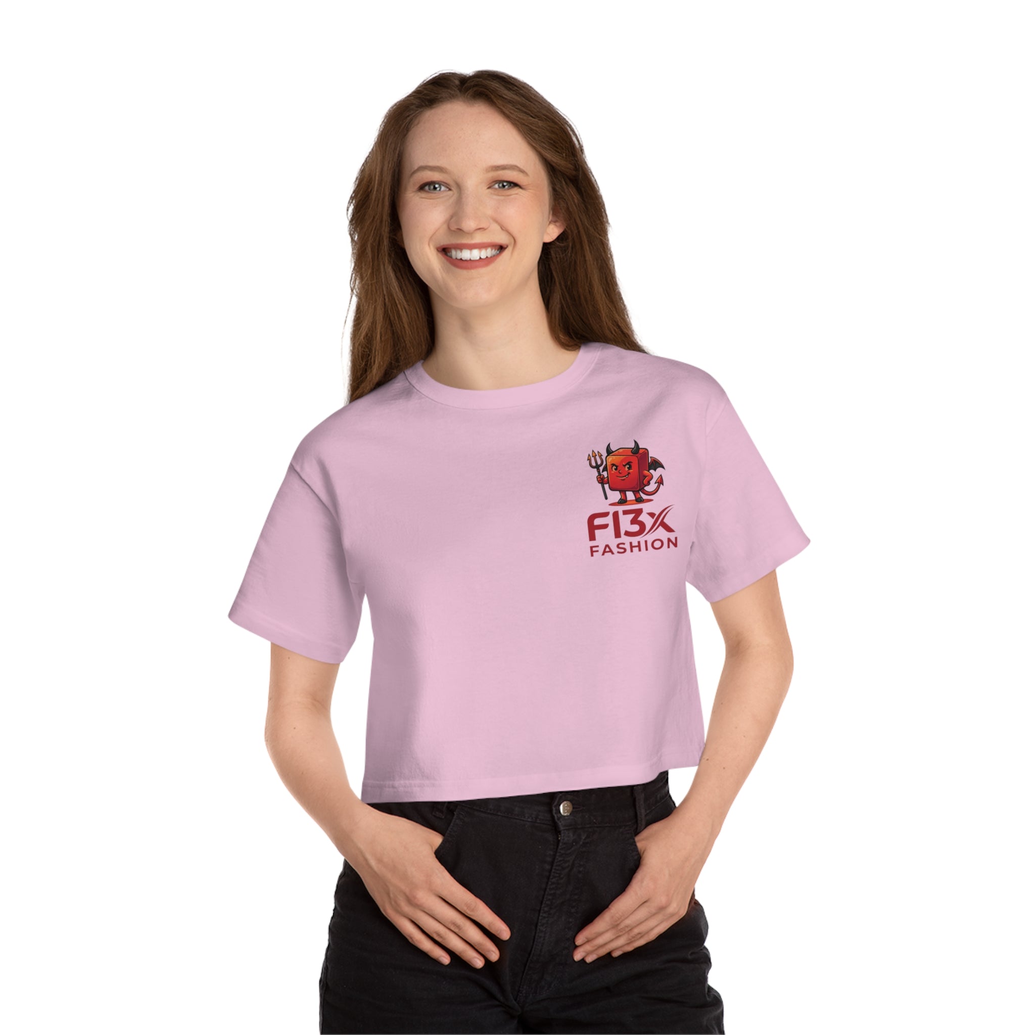 Devil Demon Graphic Cropped Tee