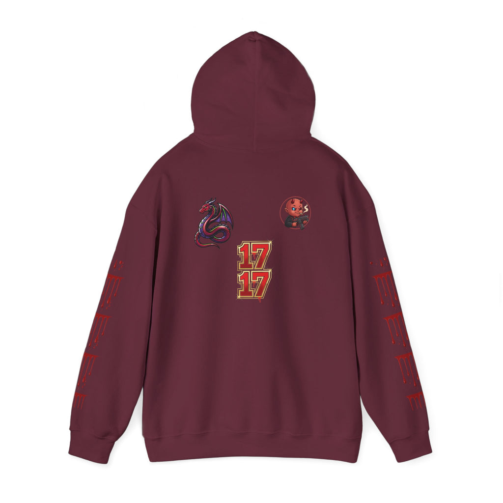 Hoodie — Gothic 1717 Dripping Symbols Pullover